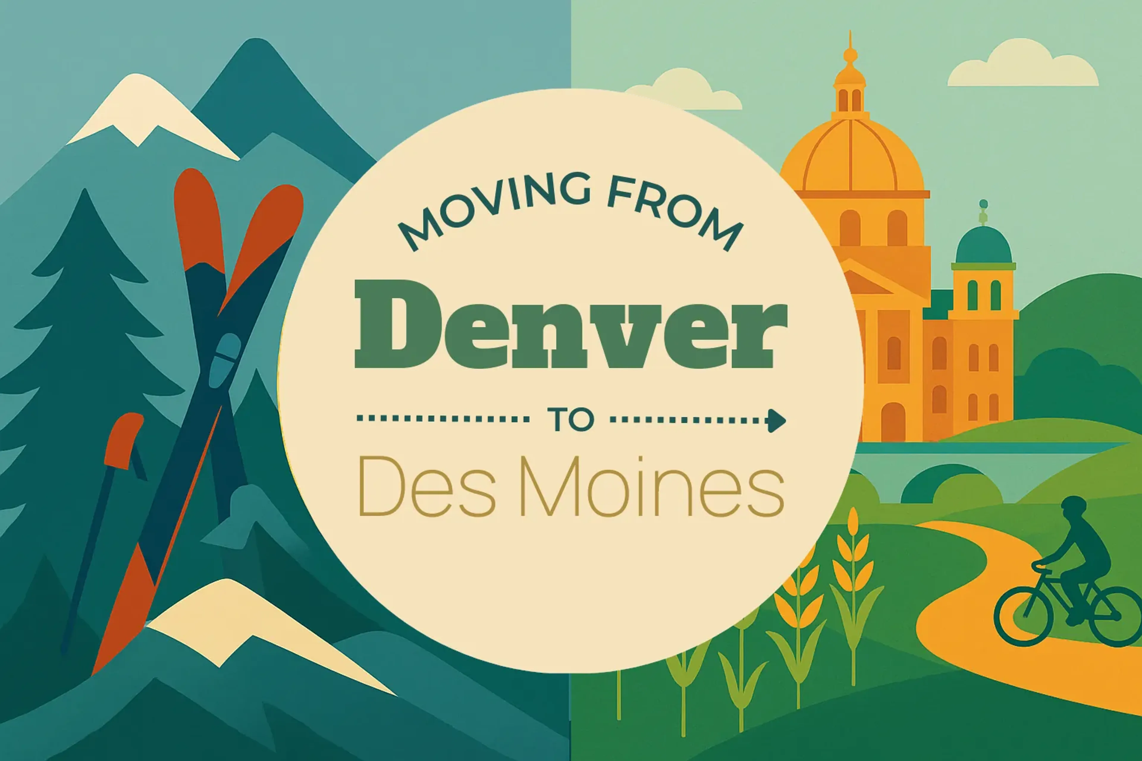 Side-by-side comparison of Denver to Des Moines moving companies