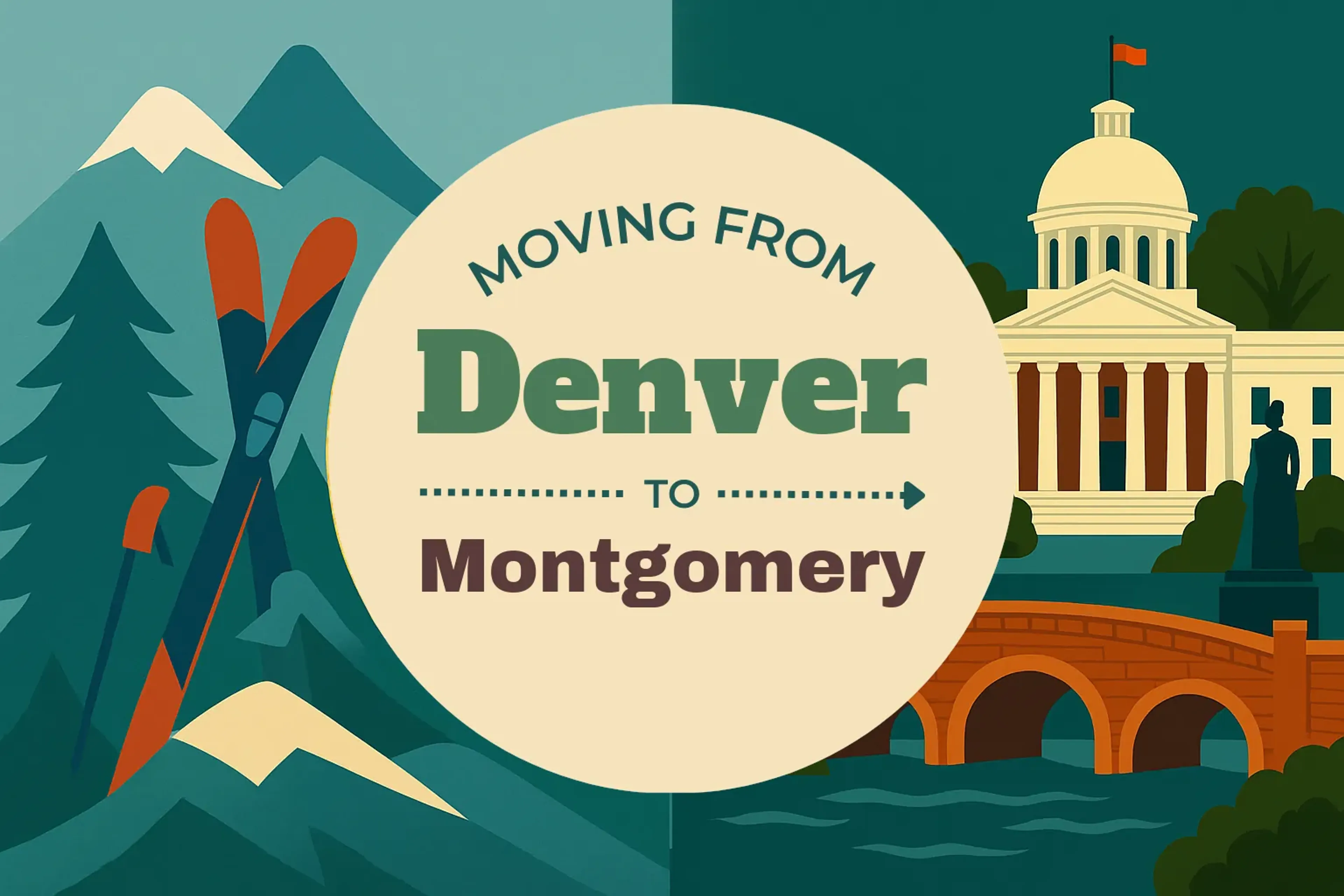 Side-by-side comparison of Denver to Montgomery moving companies