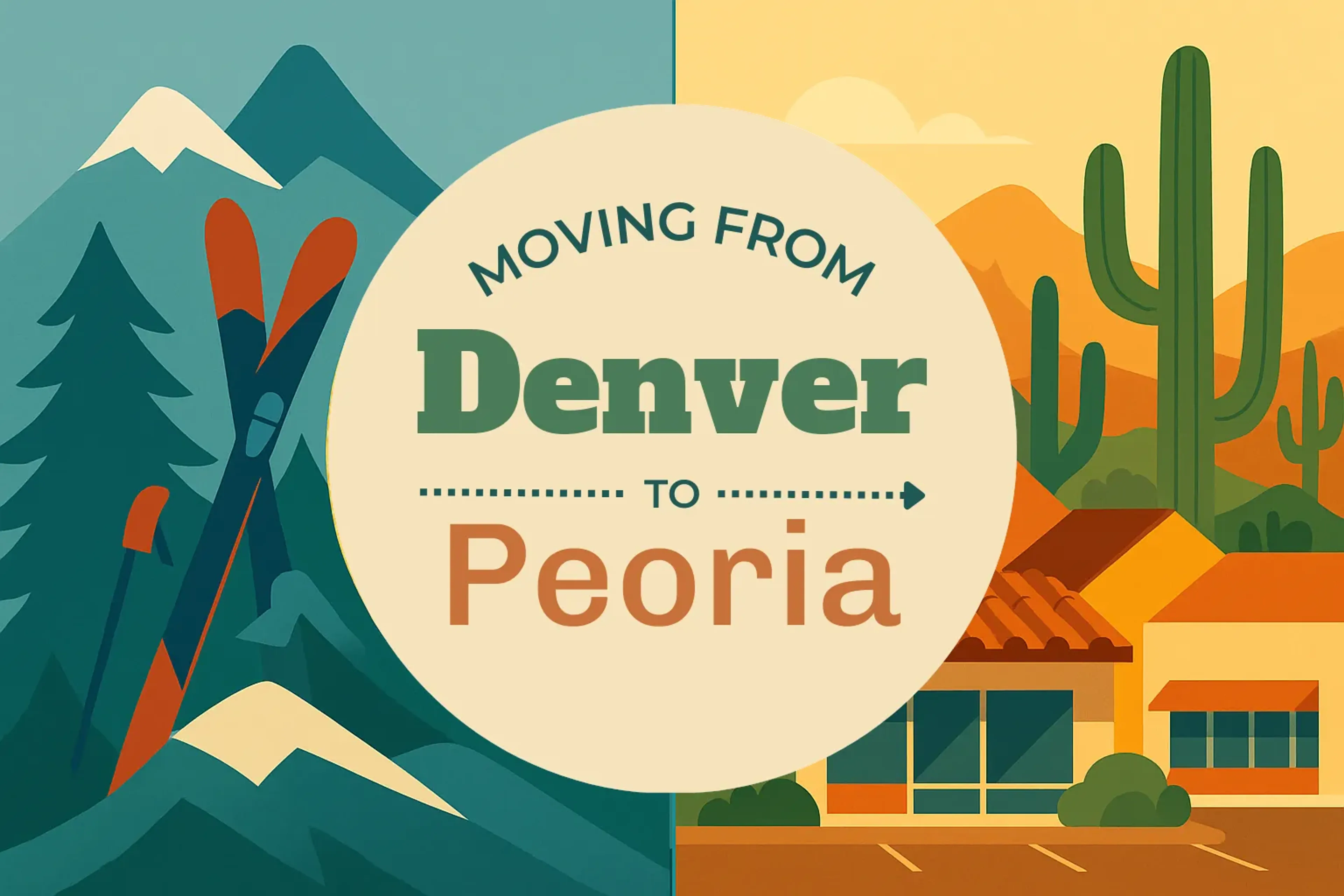 Side-by-side comparison of Denver to Peoria moving companies