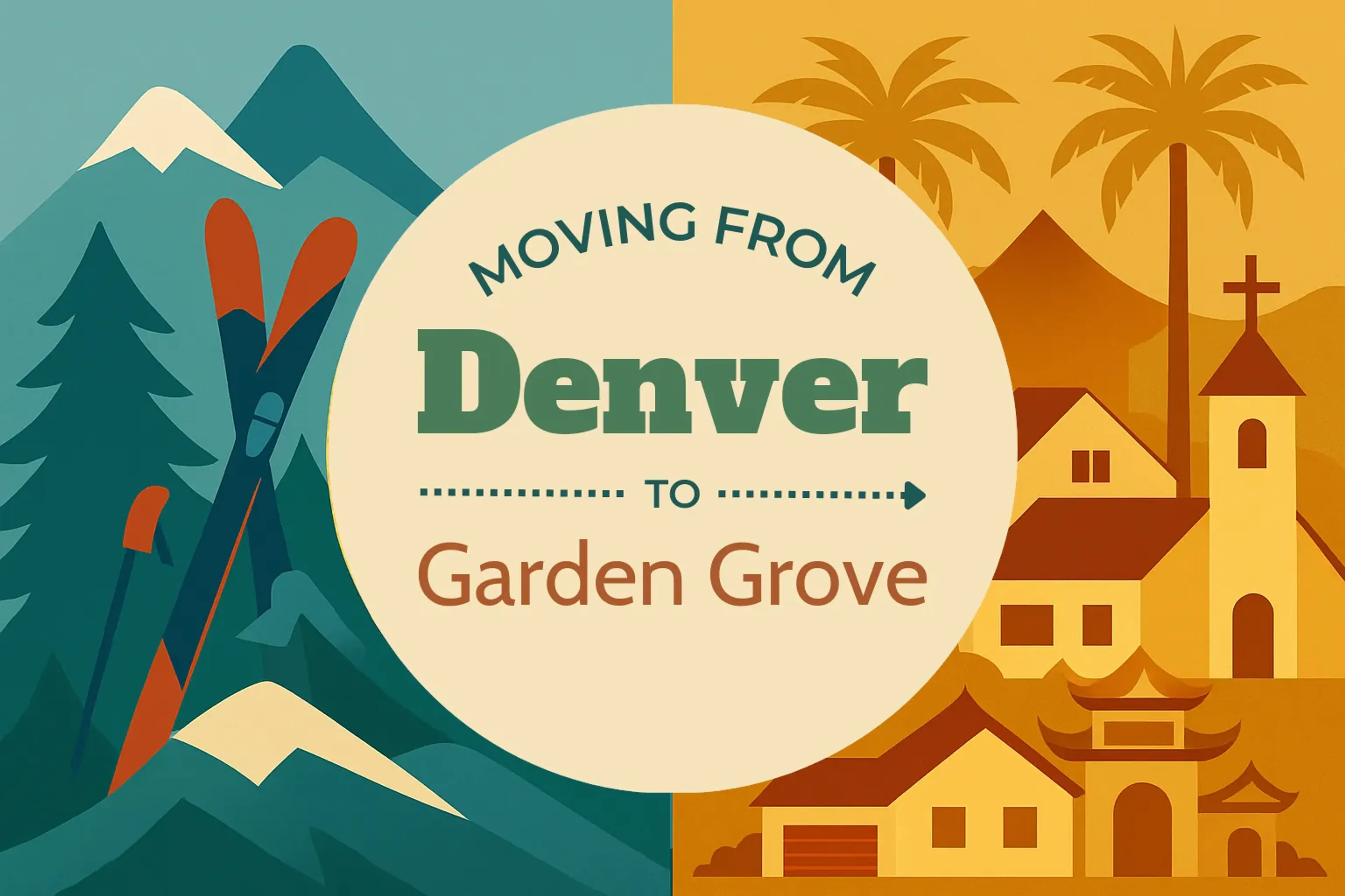 Side-by-side comparison of Denver to Garden Grove moving companies