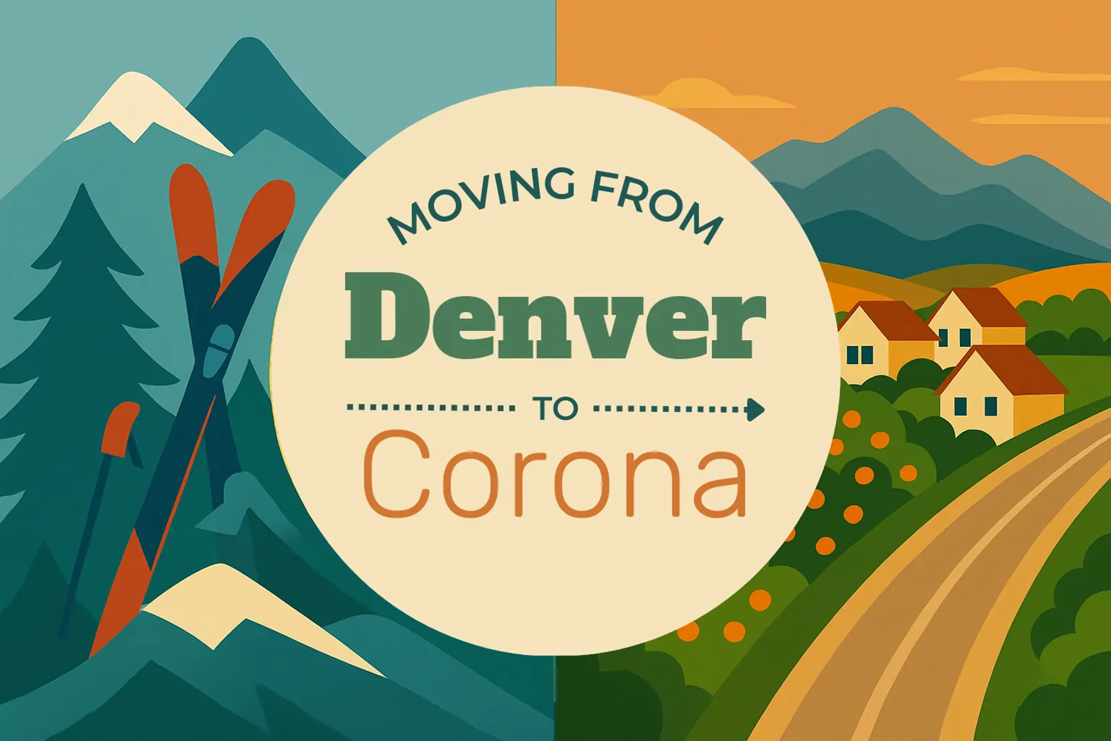 Side-by-side comparison of Denver to Corona moving companies