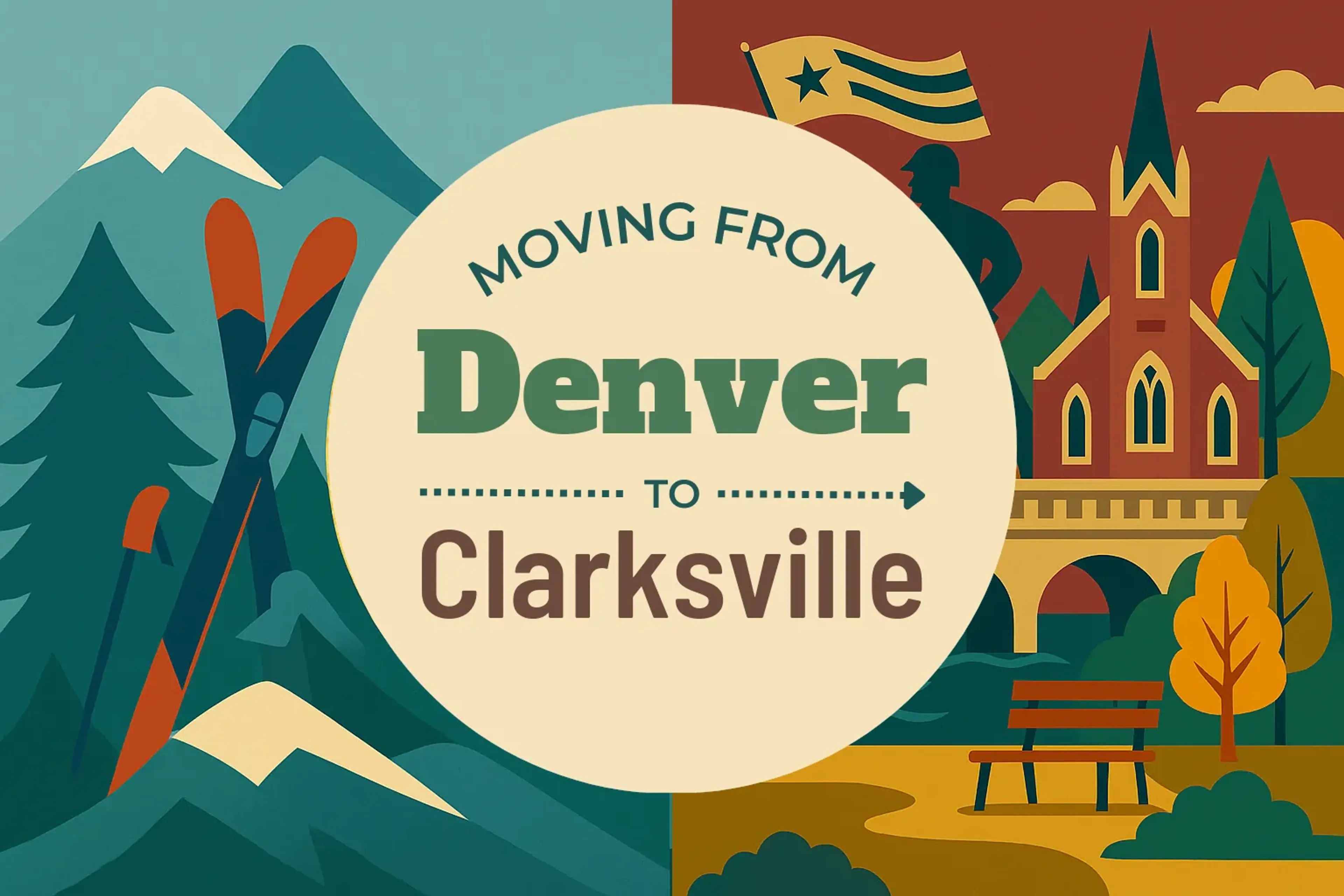 Side-by-side comparison of Denver to Clarksville moving companies