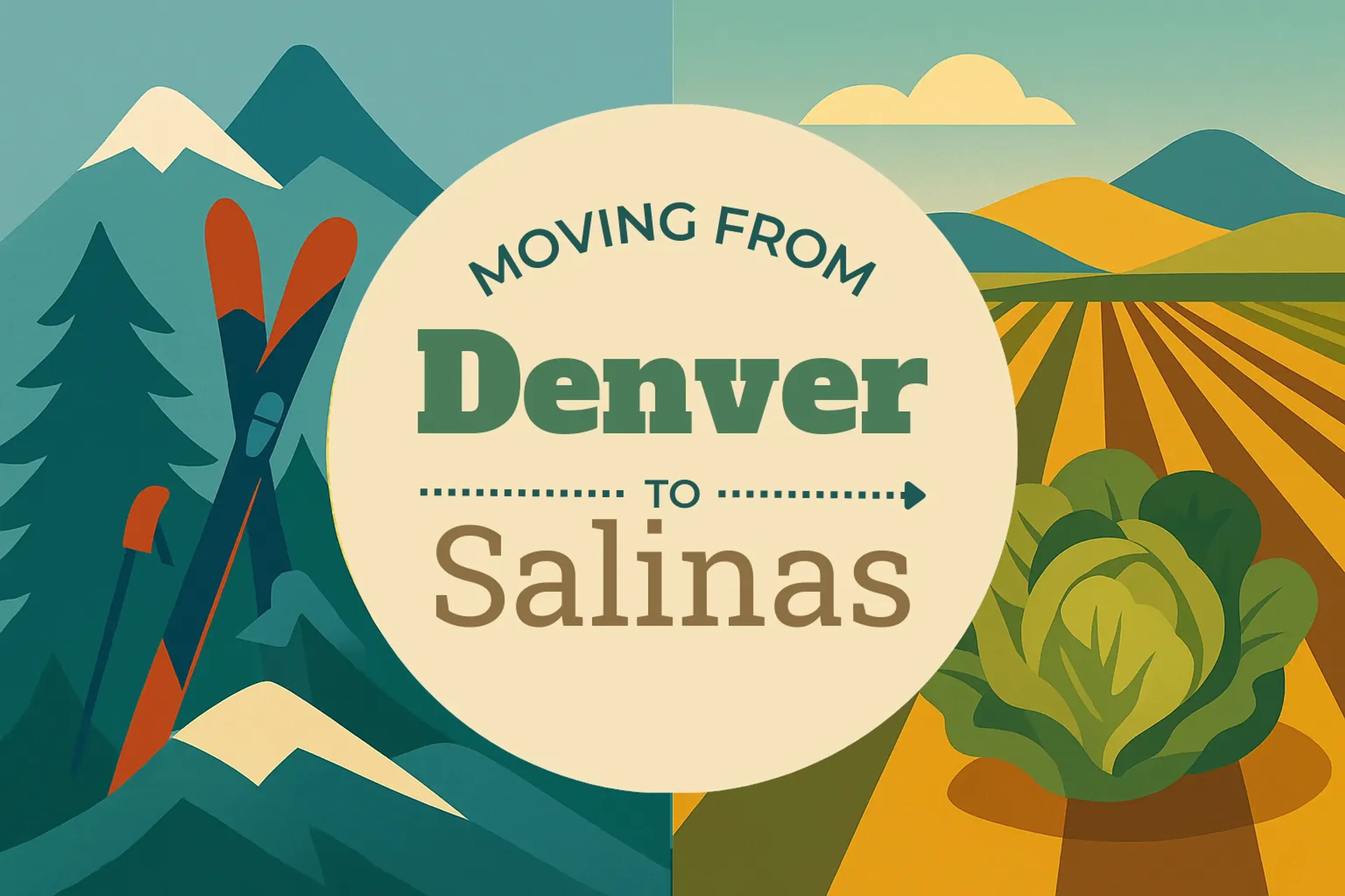 Side-by-side comparison of Denver to Salinas moving companies