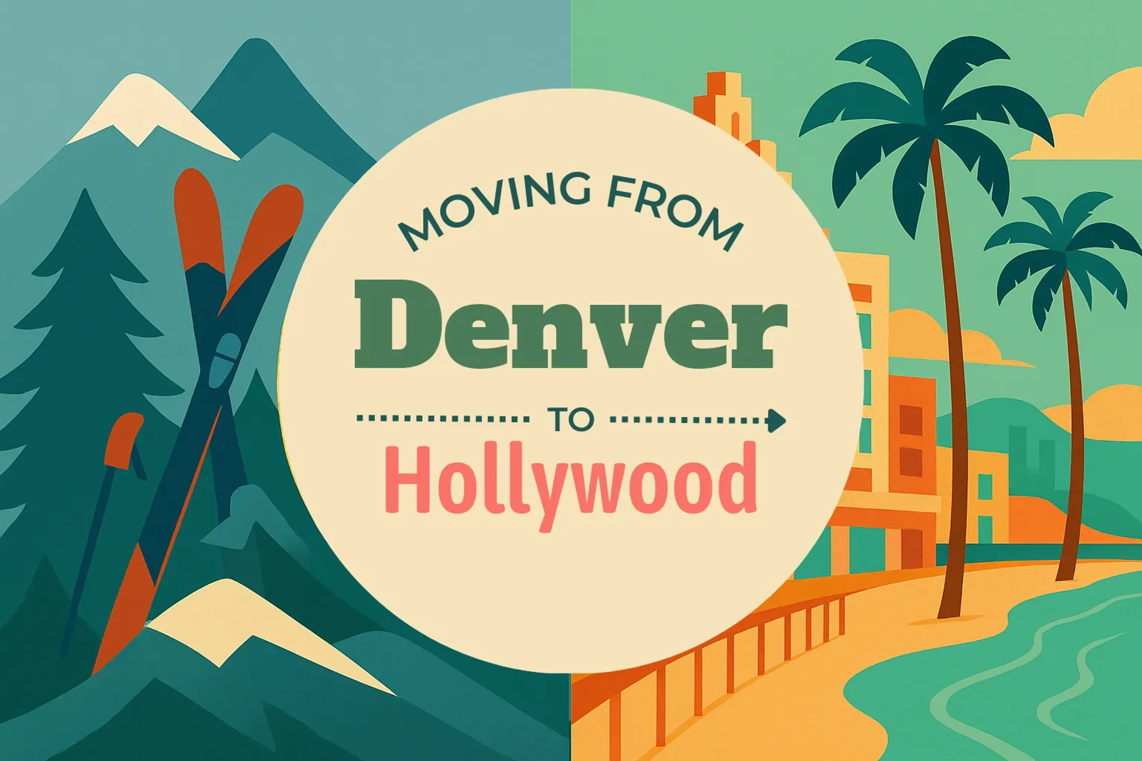 Side-by-side comparison of Denver to Hollywood moving companies