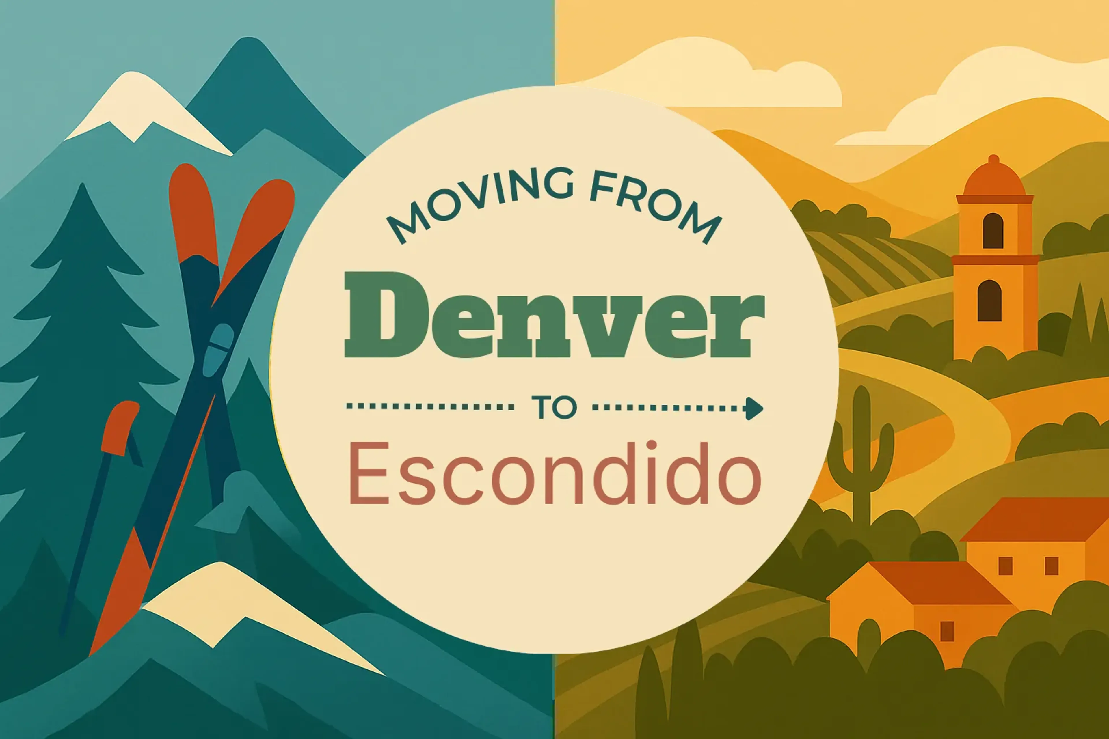 Side-by-side comparison of Denver to Escondido moving companies