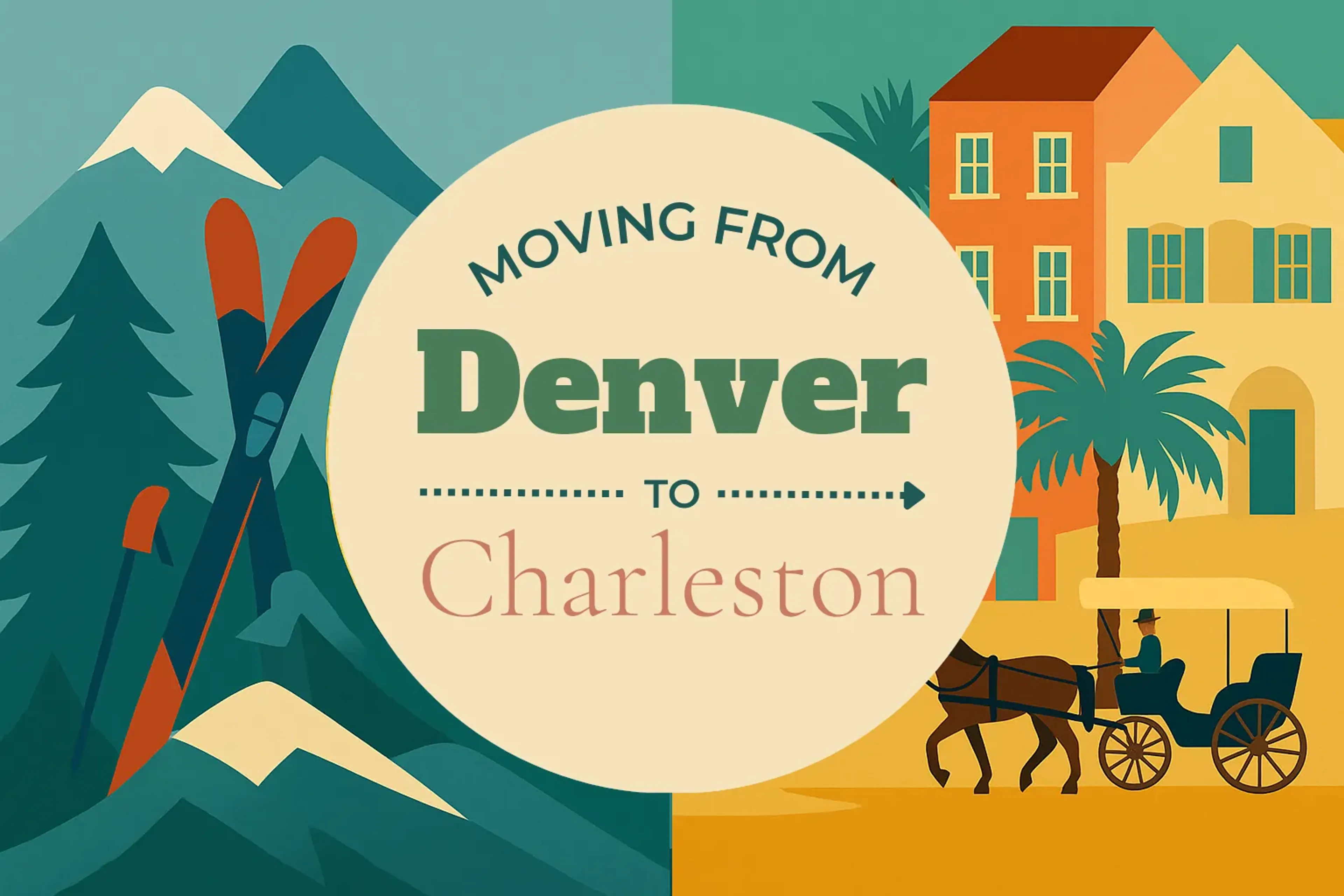 Side-by-side comparison of Denver to Charleston moving companies