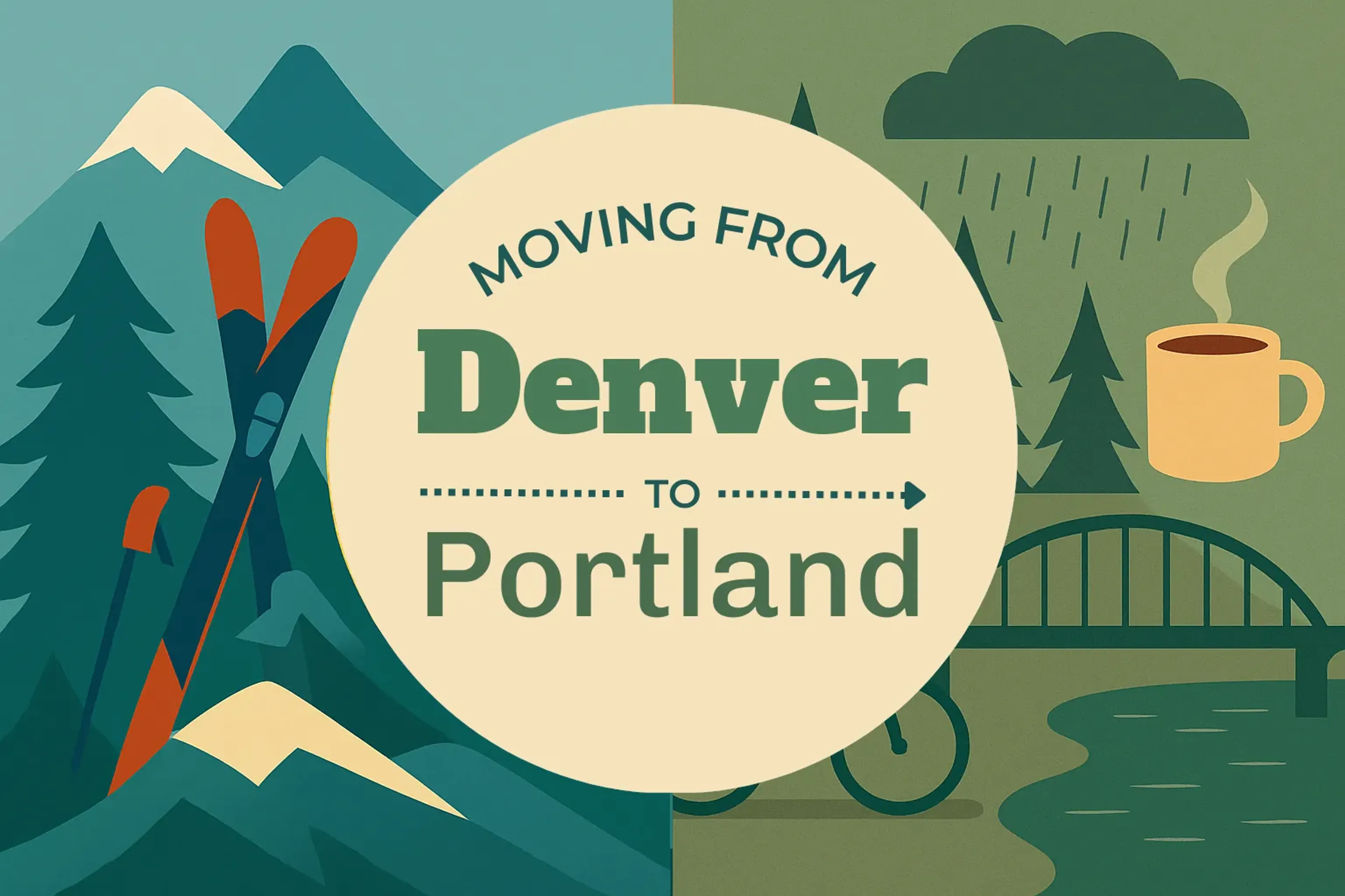 Side-by-side comparison of Denver to Portland moving companies