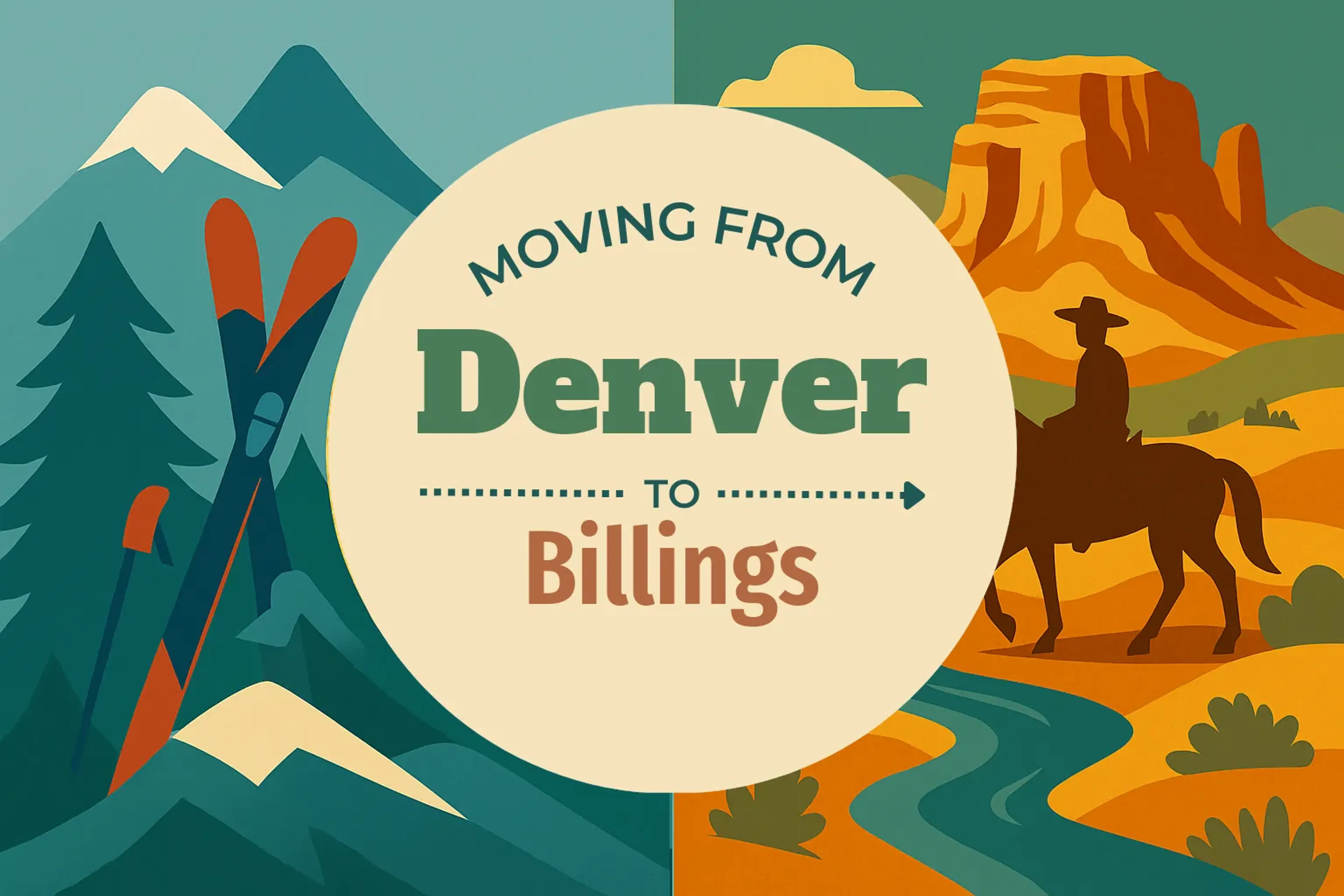 Side-by-side comparison of Denver to Billings moving companies
