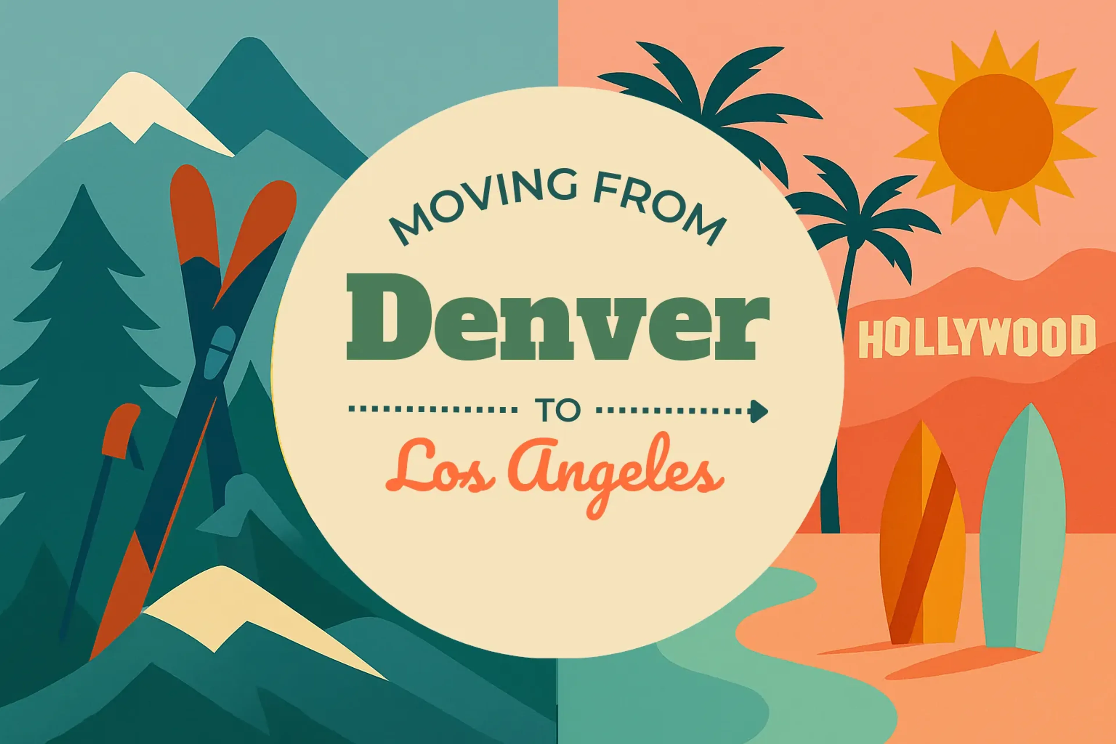 Side-by-side comparison of Denver to Los Angeles moving companies