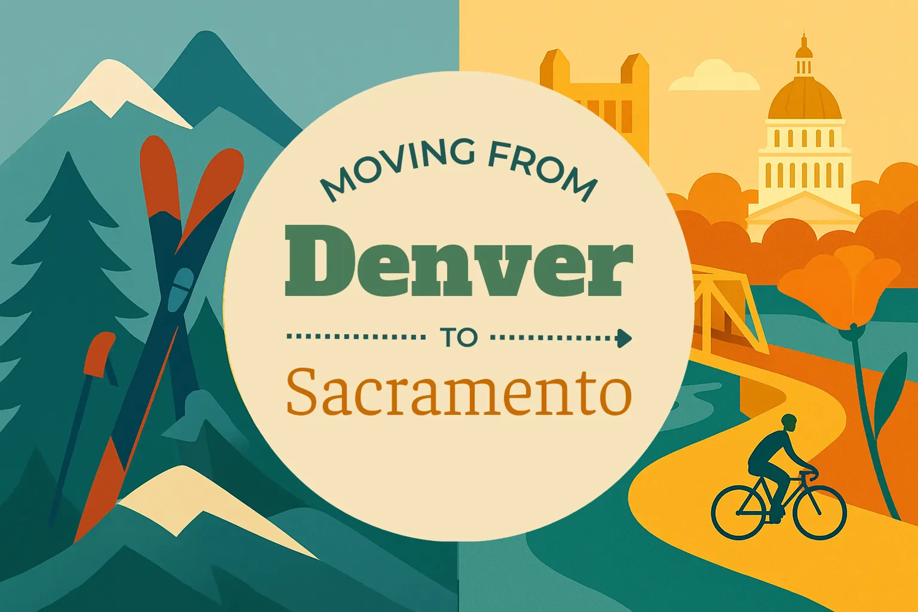 Side-by-side comparison of Denver to Sacramento moving companies