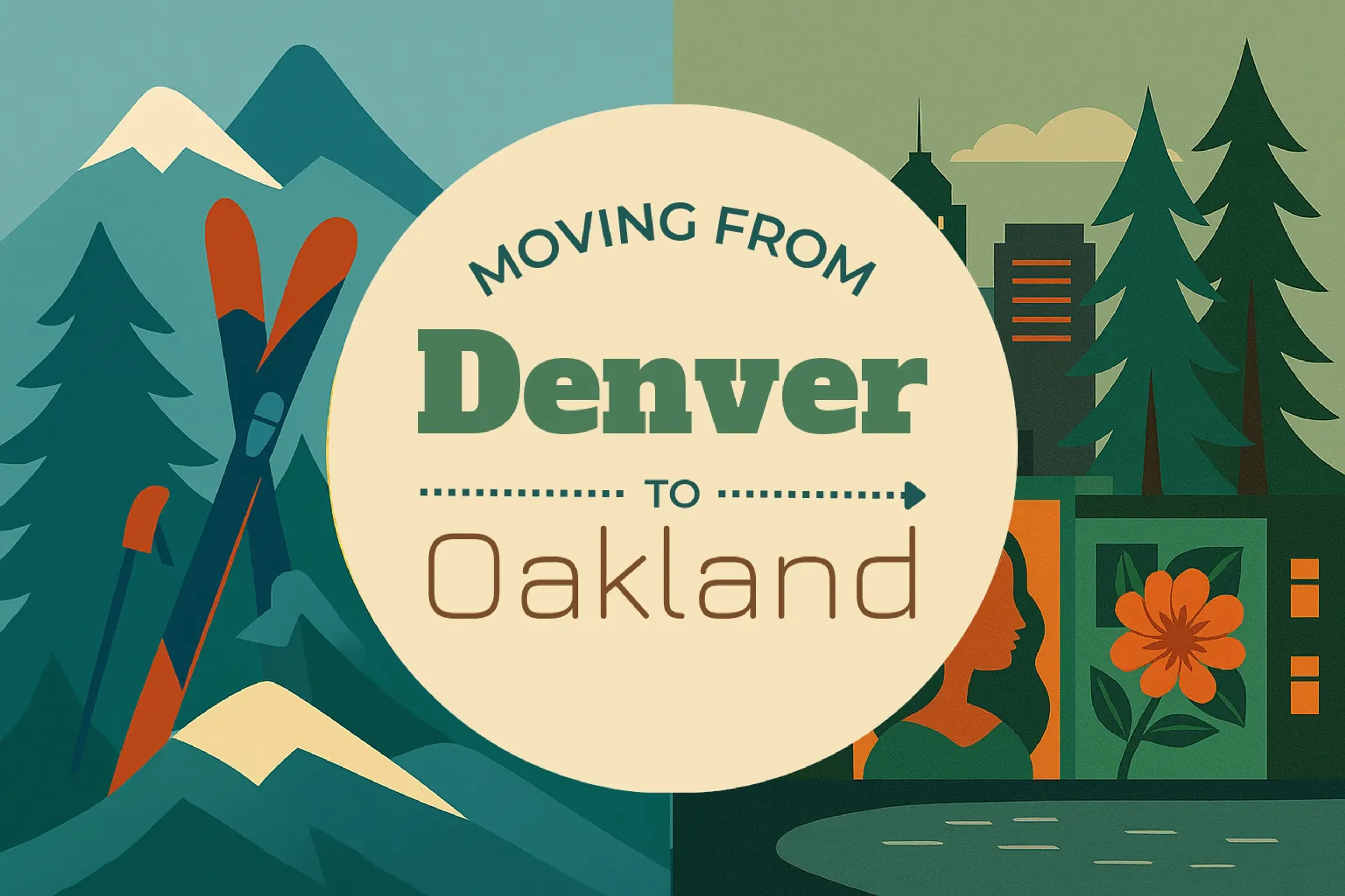 Side-by-side comparison of Denver to Oakland moving companies
