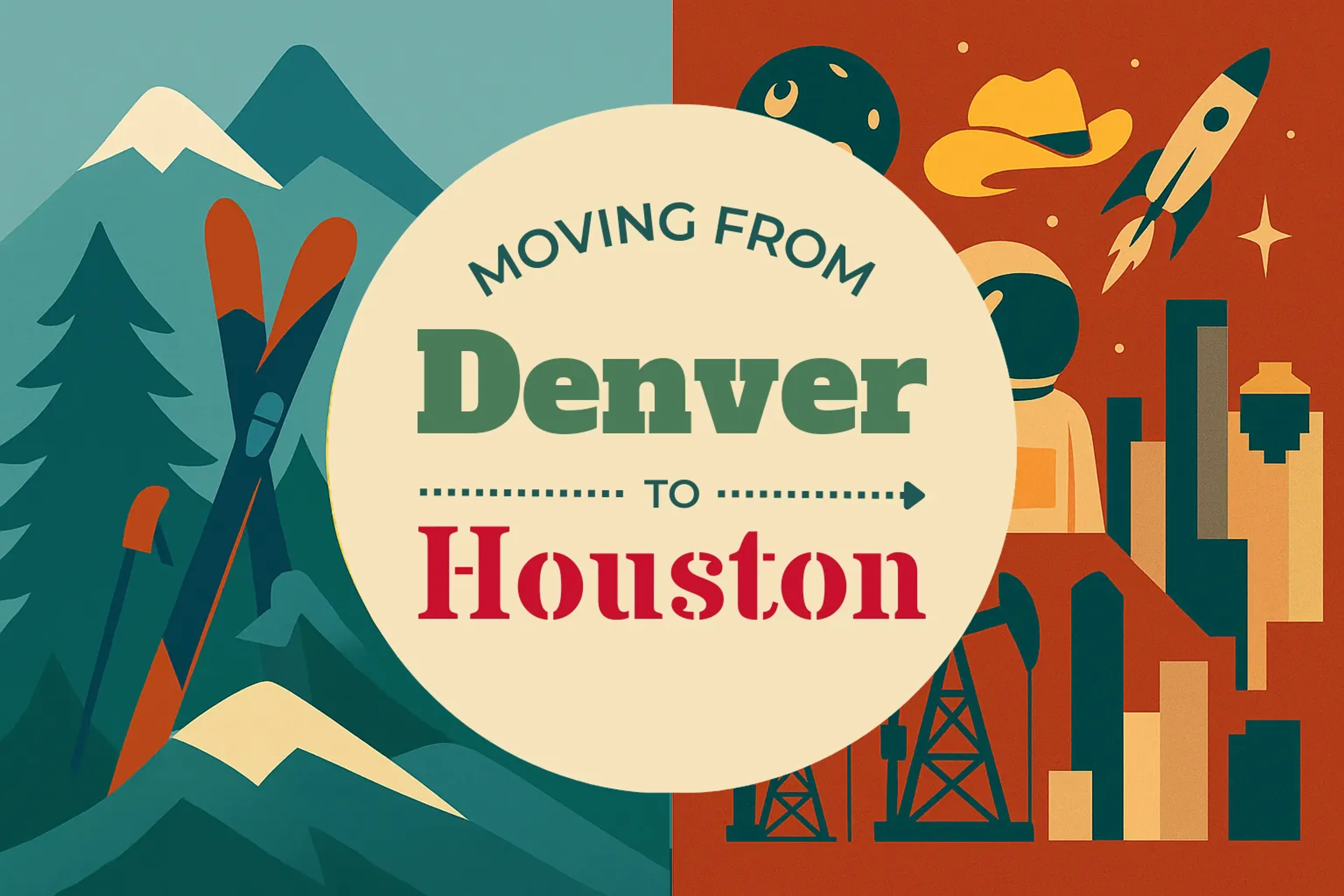 Side-by-side comparison of Denver to Houston moving companies