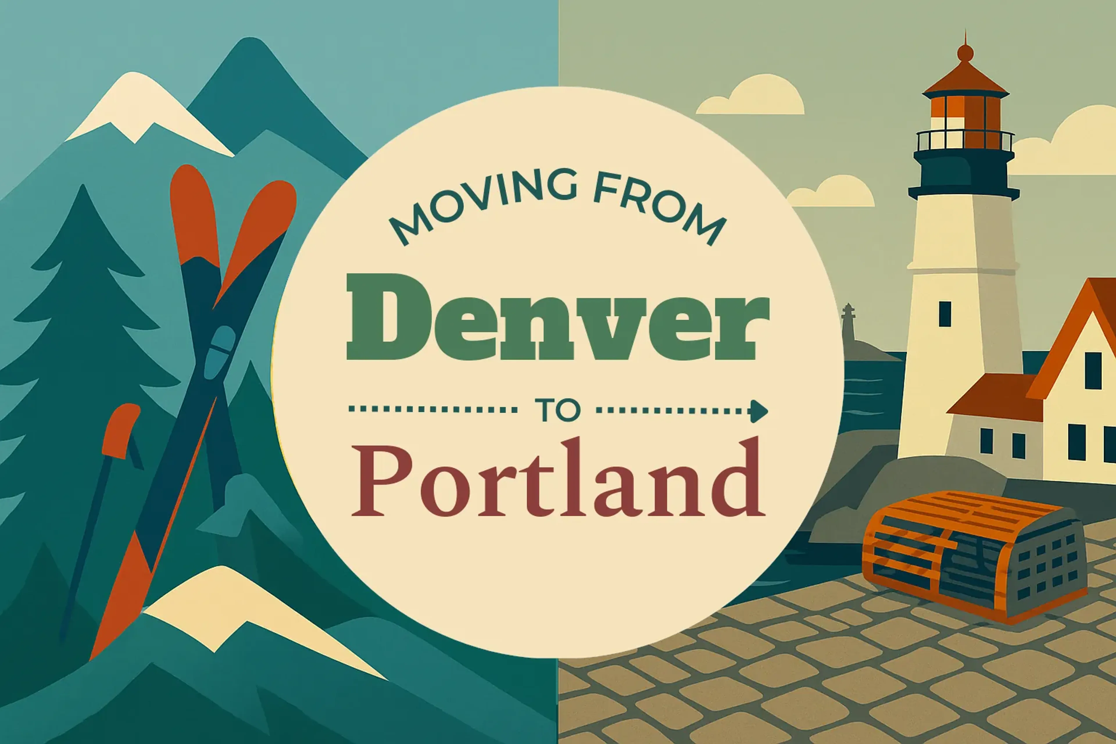 Side-by-side comparison of Denver to Portland moving companies