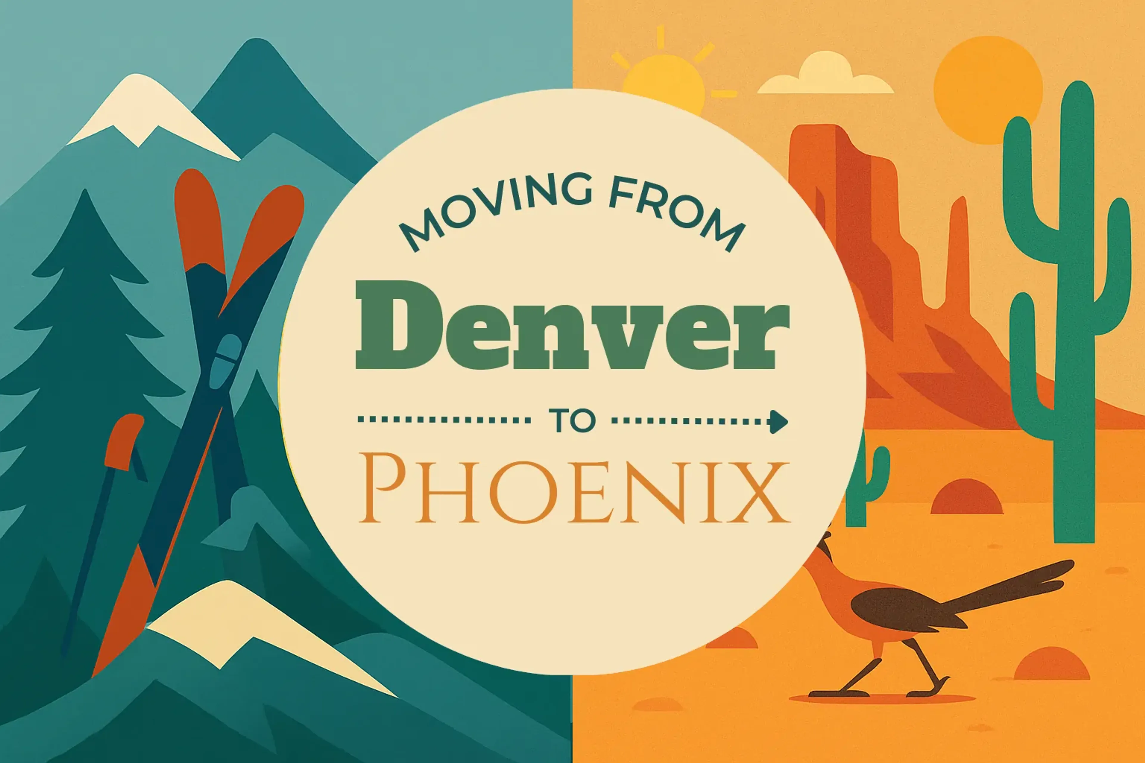 Side-by-side comparison of Denver to Phoenix moving companies