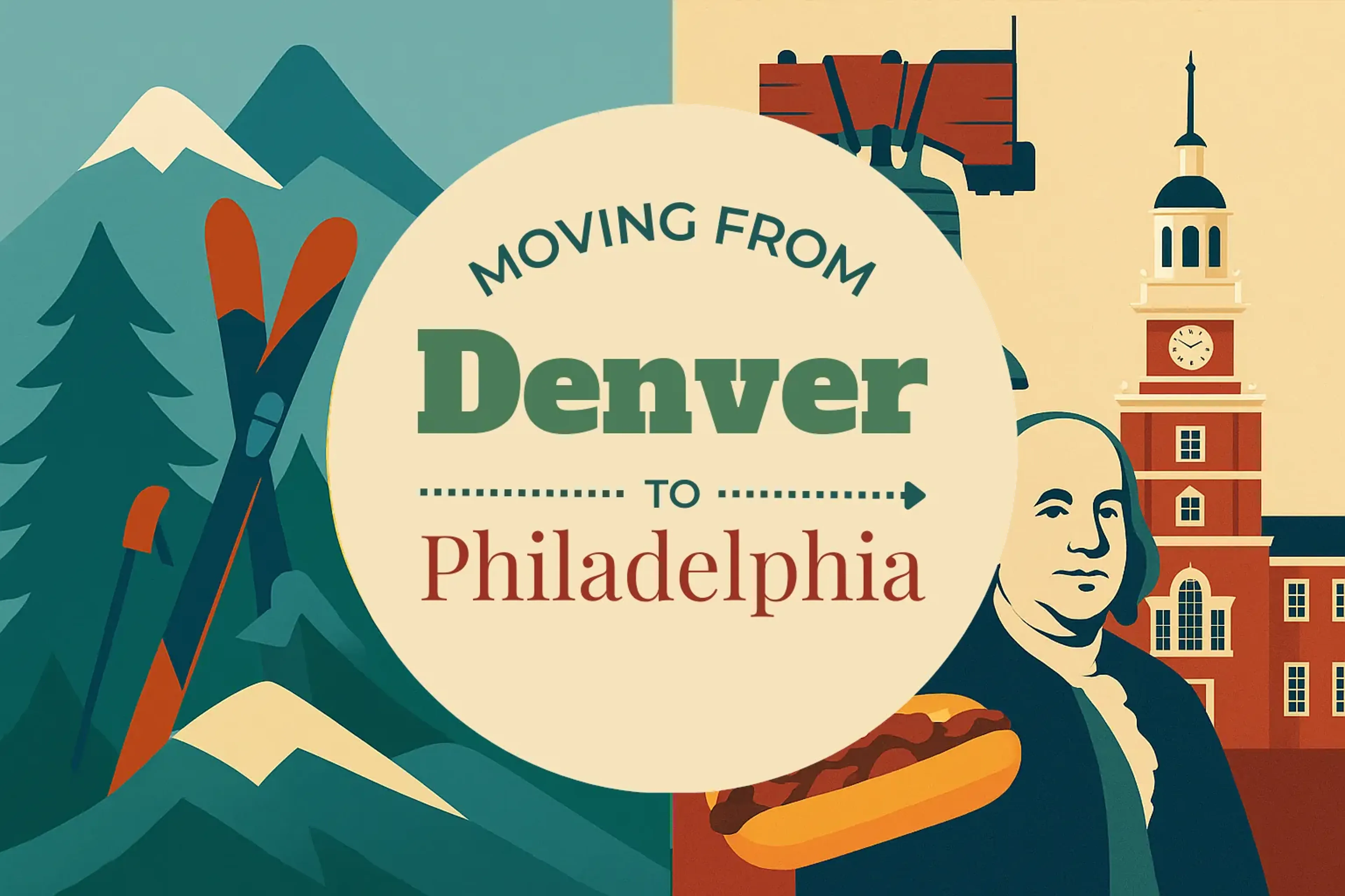 Side-by-side comparison of Denver to Philadelphia moving companies