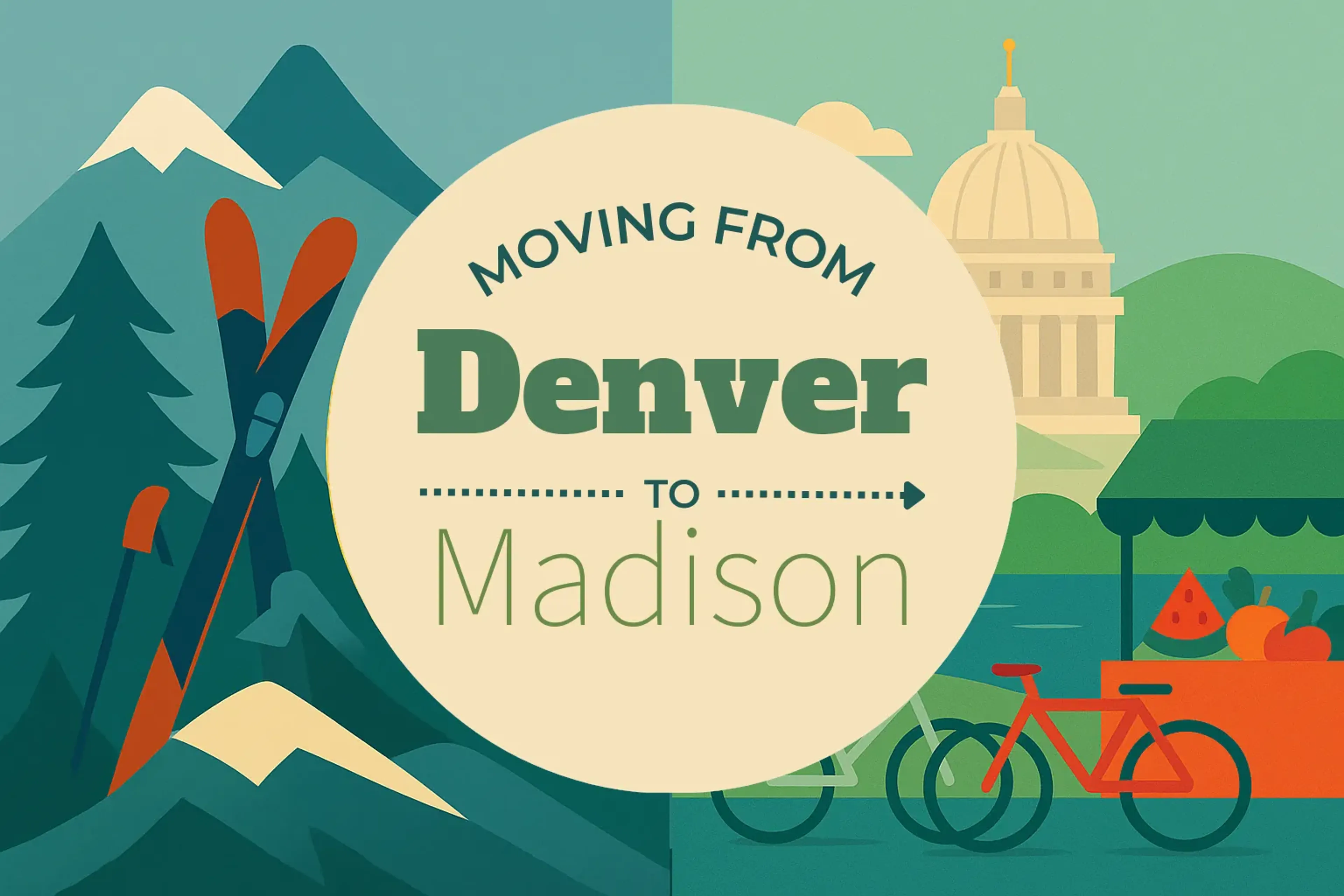 Side-by-side comparison of Denver to Madison moving companies
