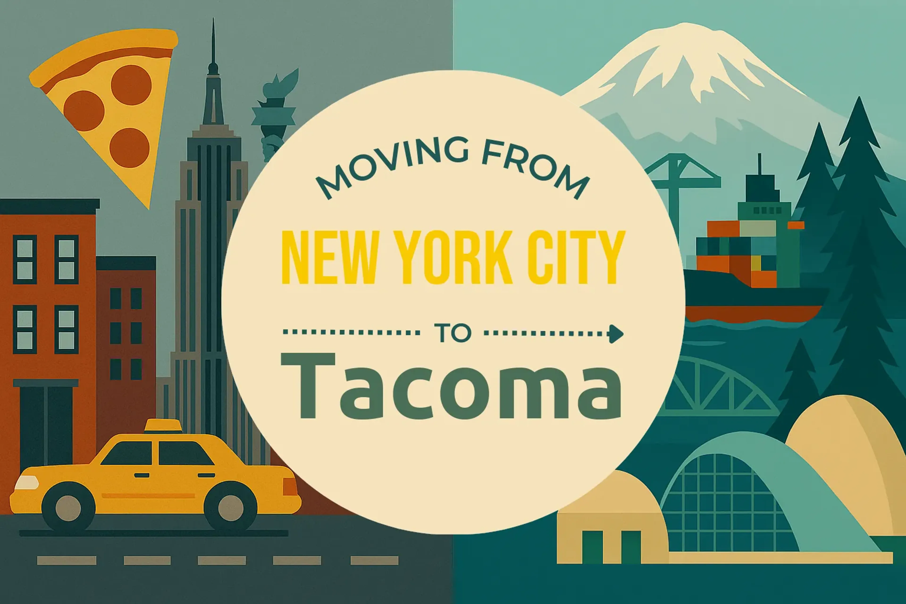 Side-by-side comparison of New York City to Tacoma moving companies