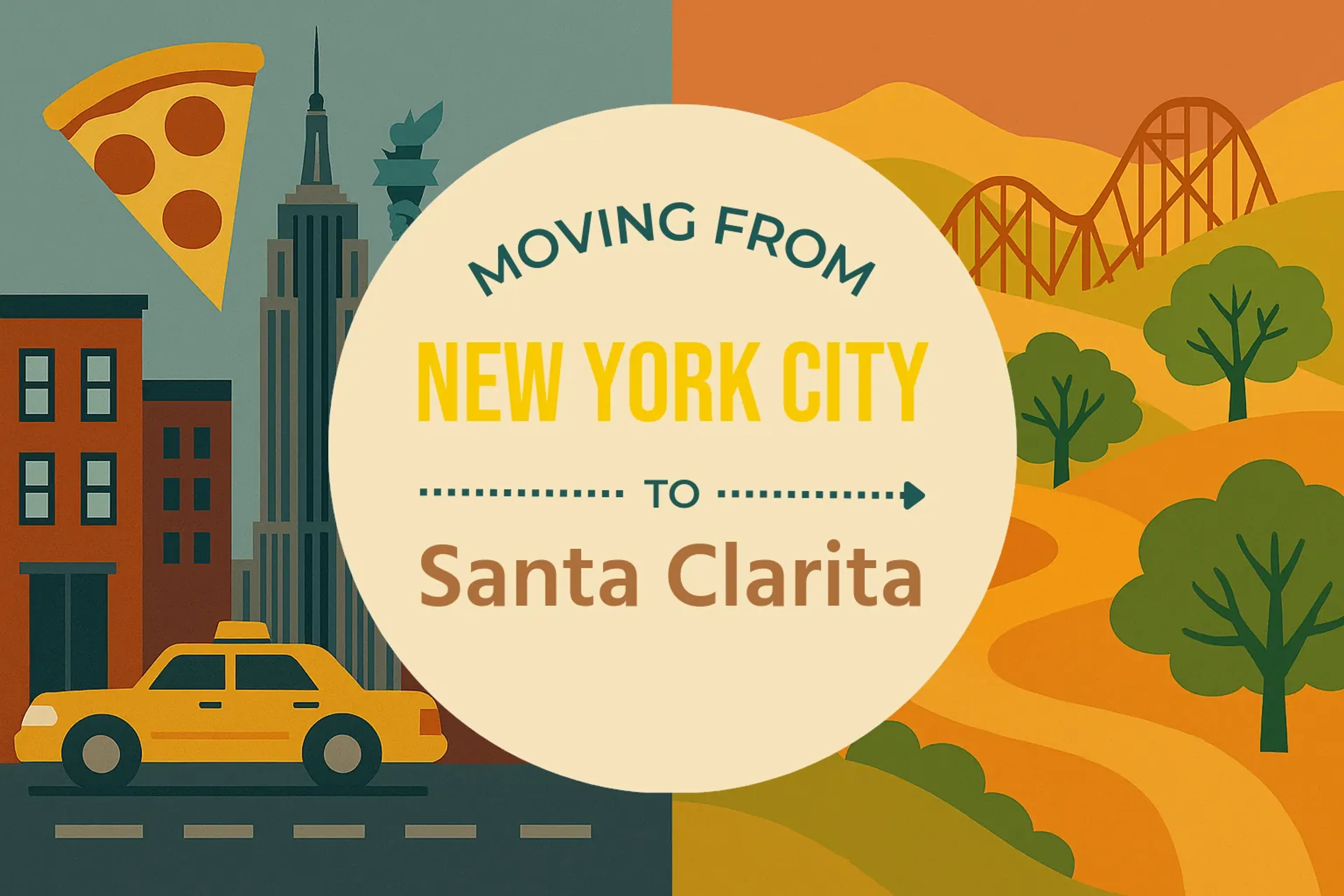 Side-by-side comparison of New York City to Santa Clarita moving companies