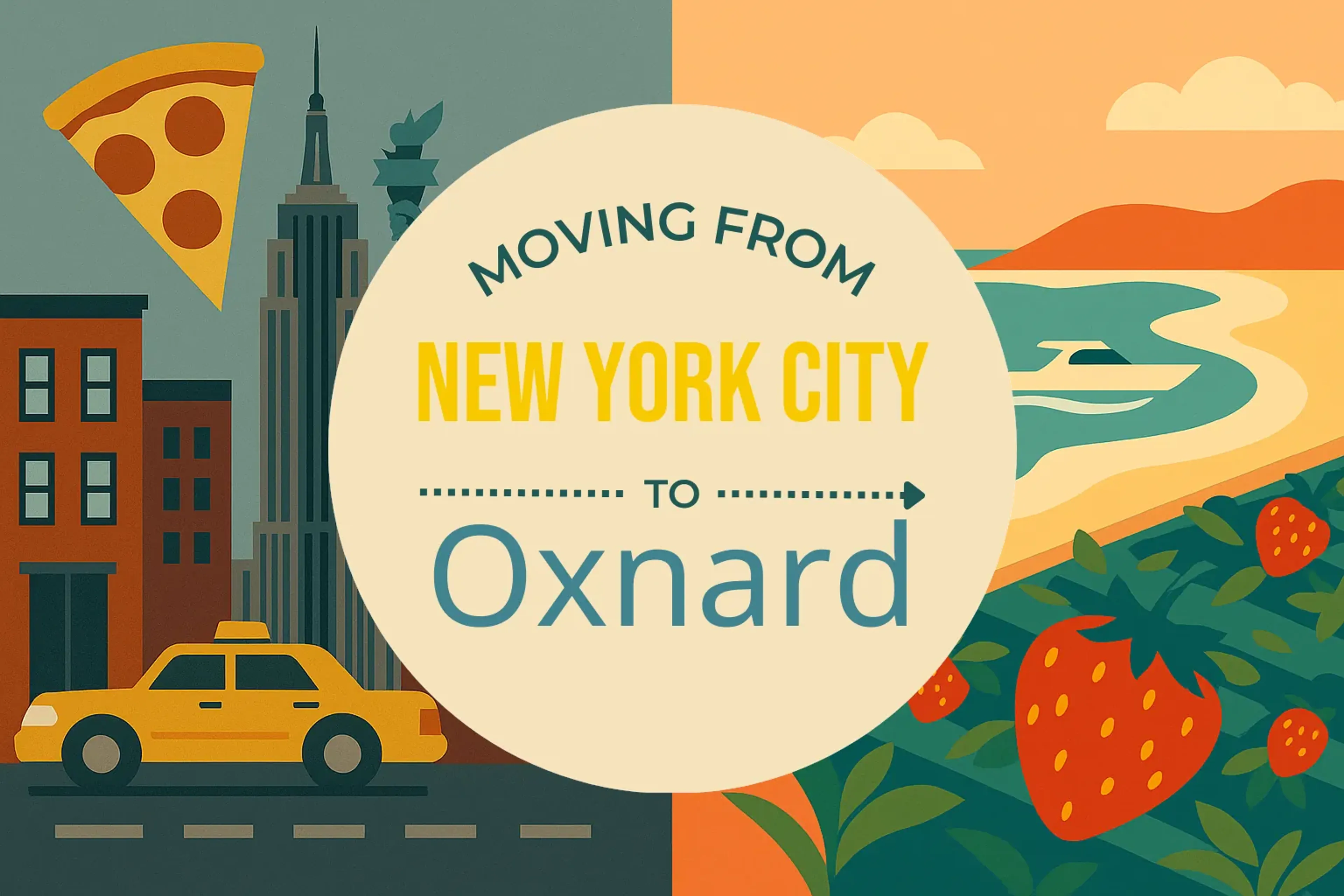 Side-by-side comparison of New York City to Oxnard moving companies