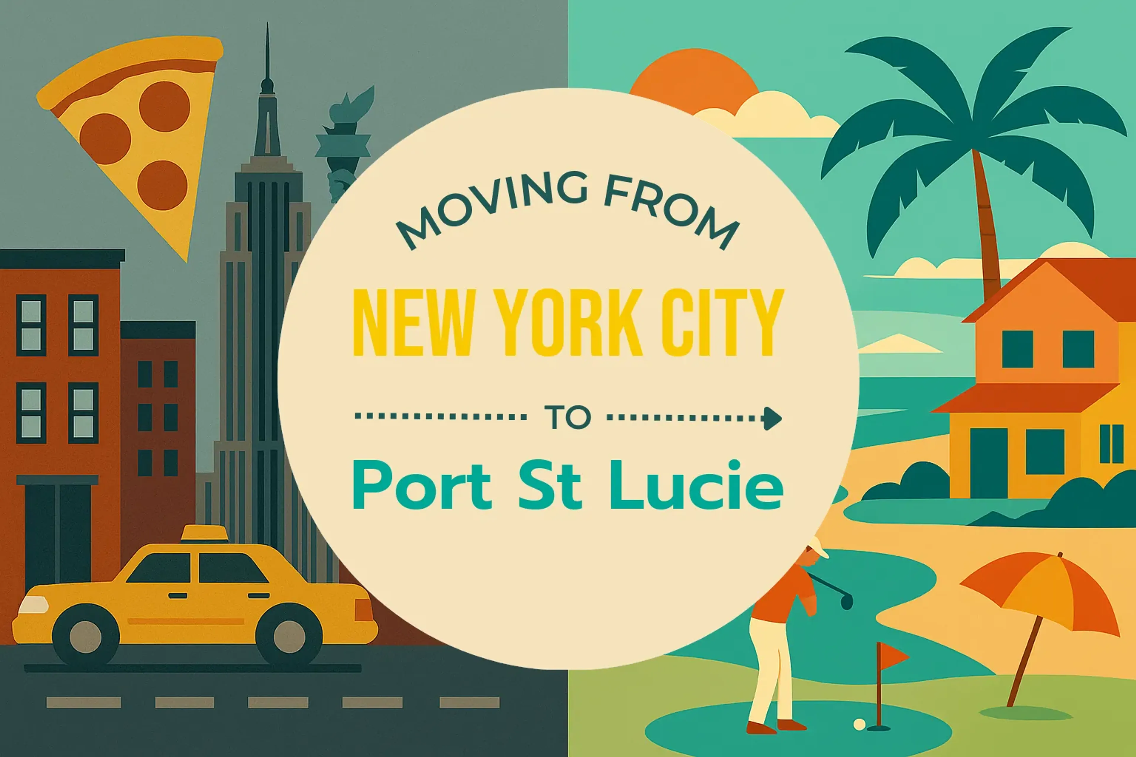 Side-by-side comparison of New York City to Port St. Lucie moving companies