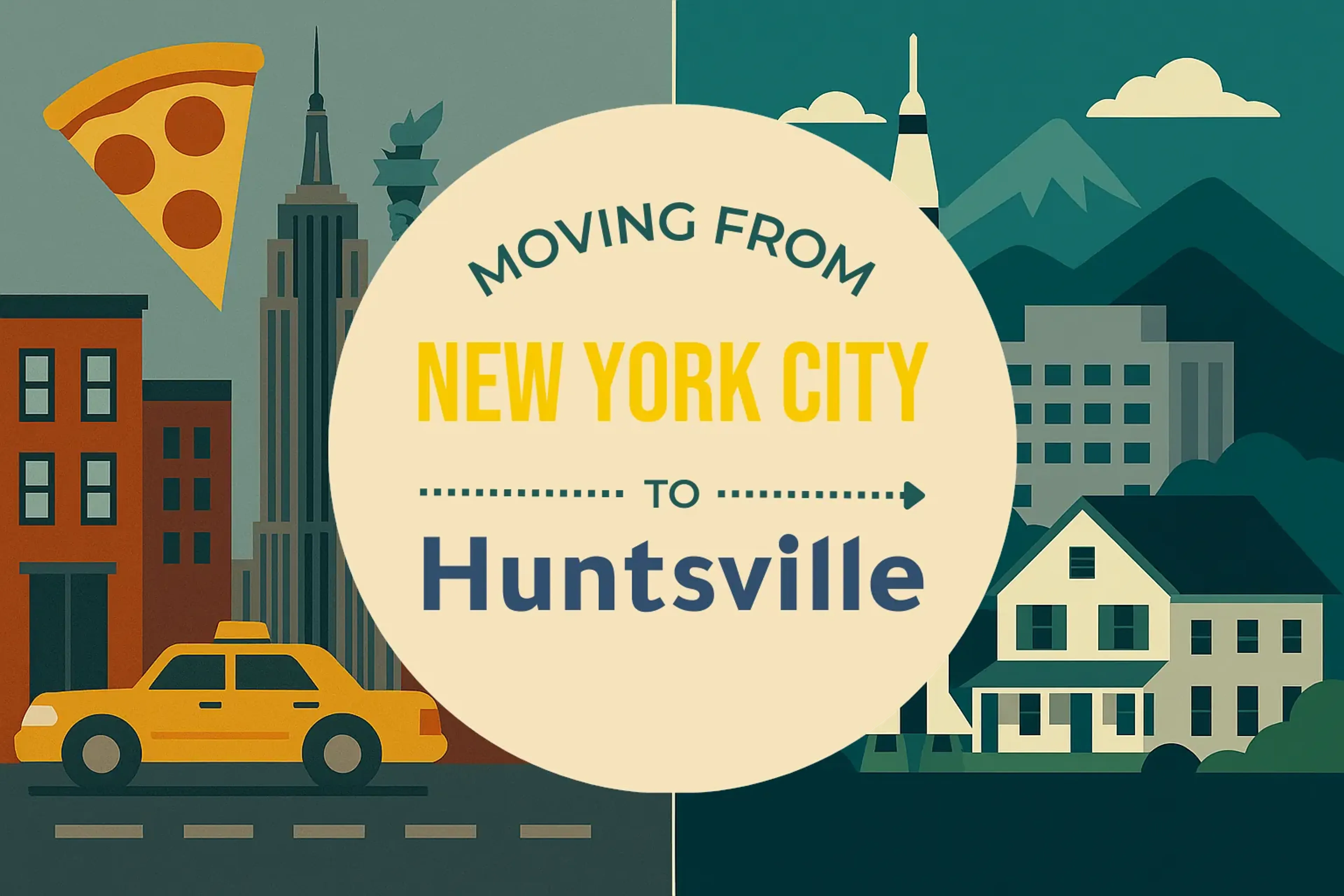 Side-by-side comparison of New York City to Huntsville moving companies