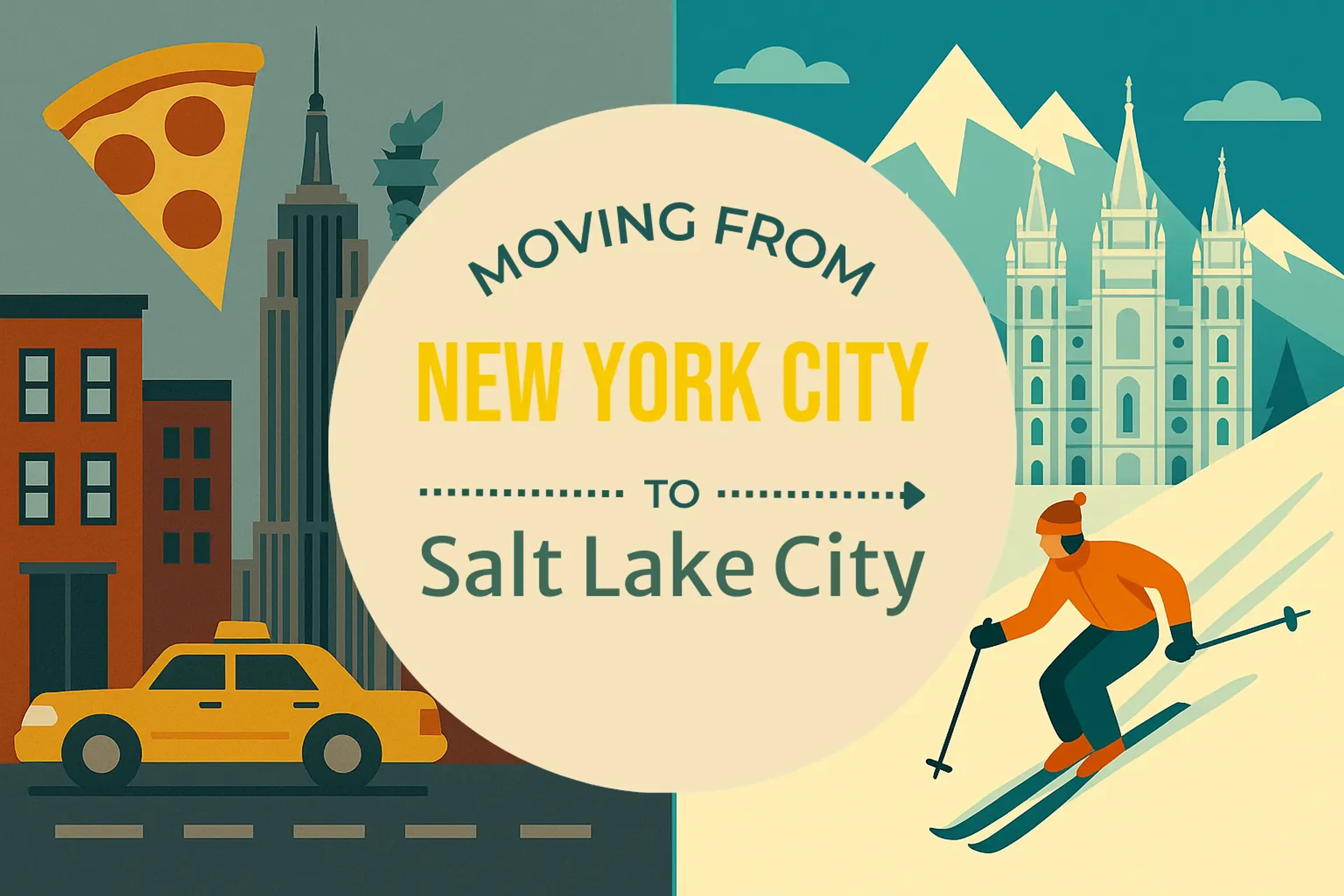 Side-by-side comparison of New York City to Salt Lake City moving companies