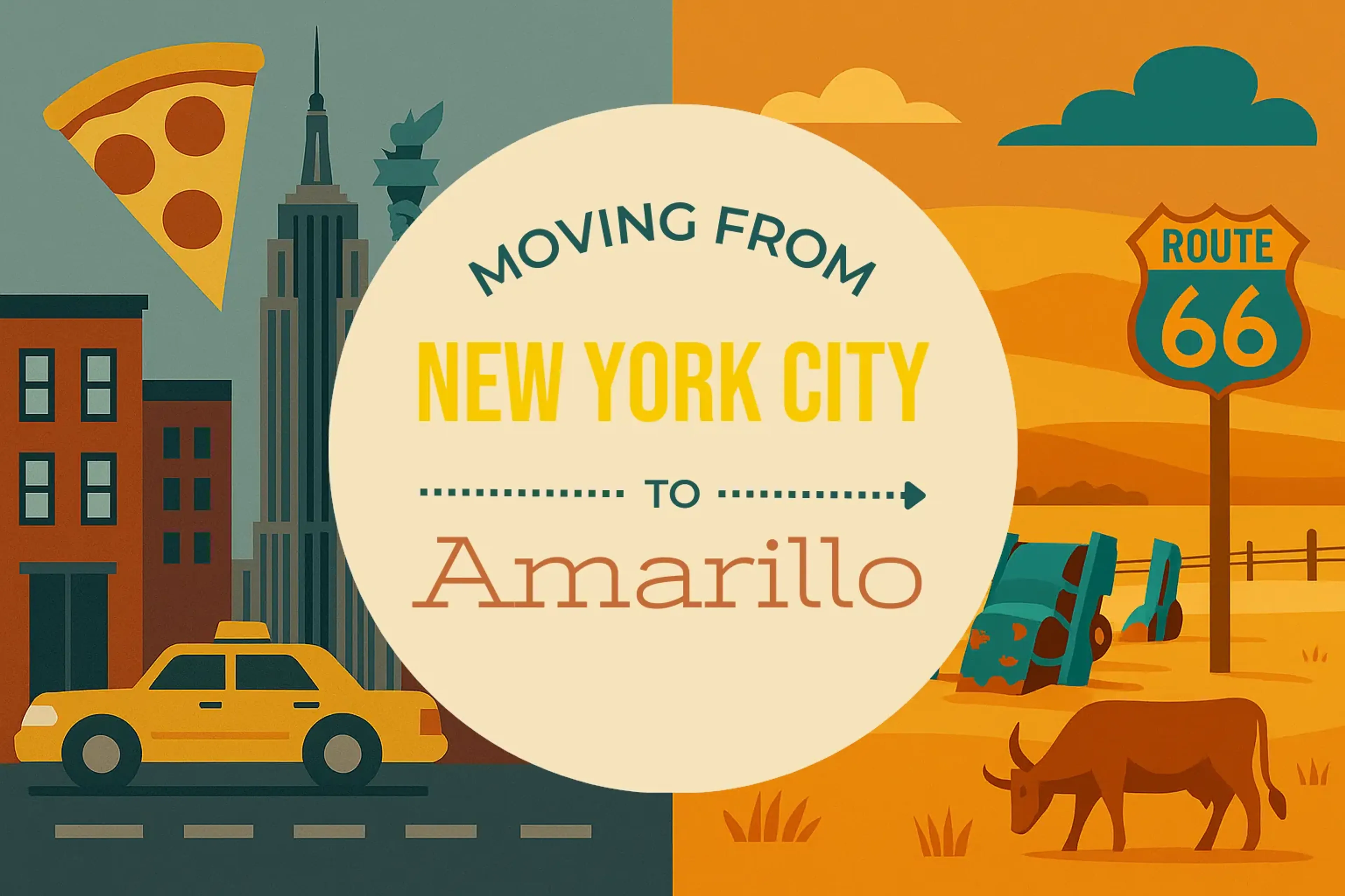 Side-by-side comparison of New York City to Amarillo moving companies