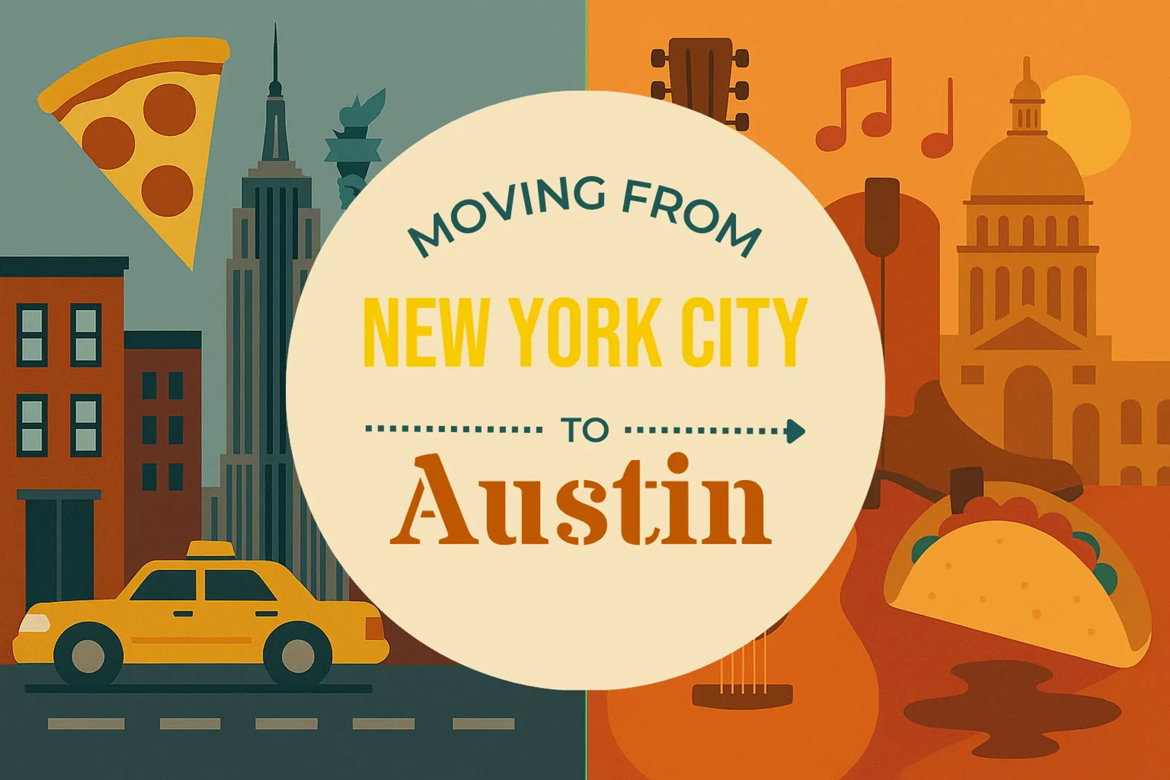Side-by-side comparison of New York City to Austin moving companies