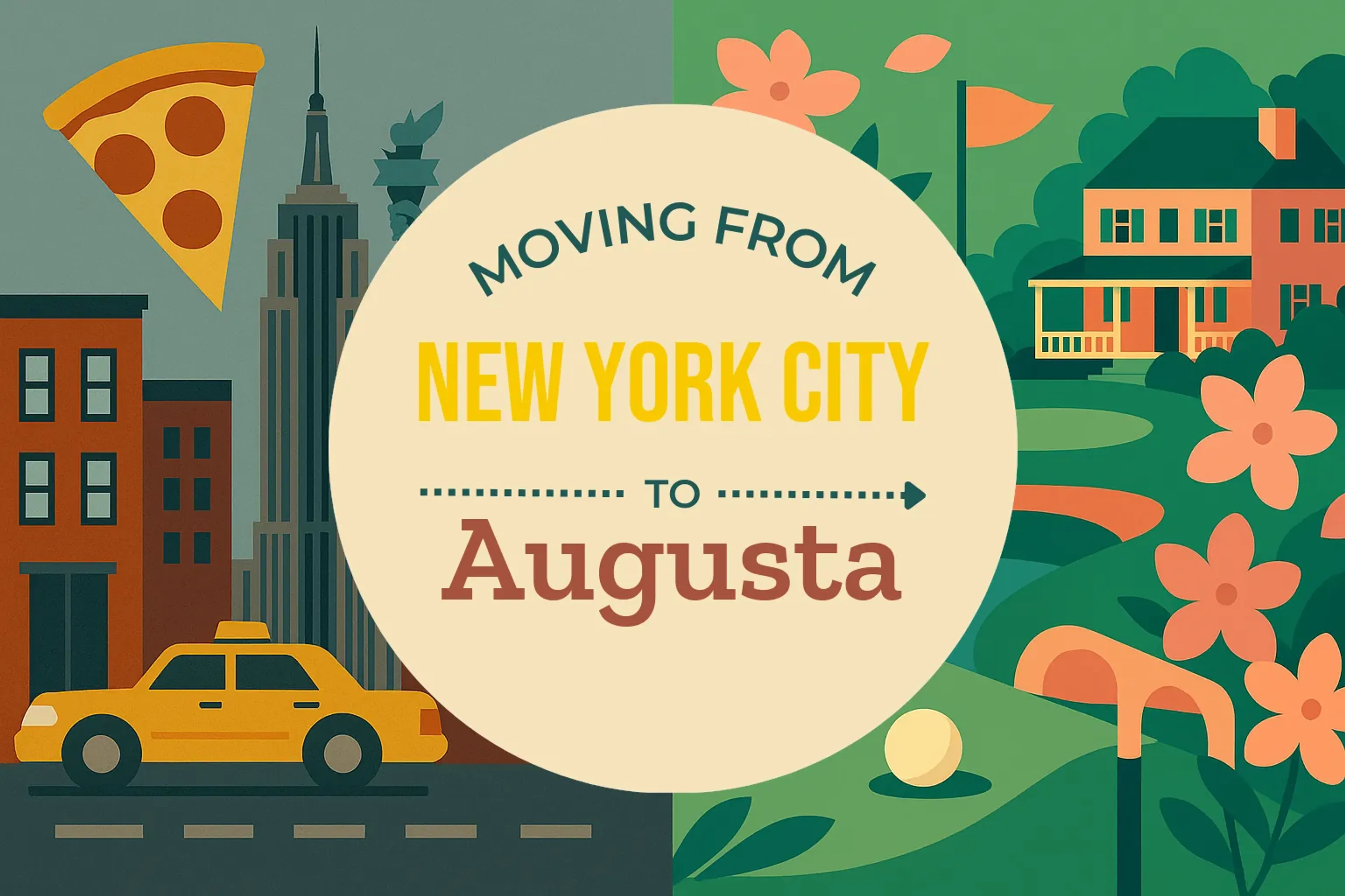 Side-by-side comparison of New York City to Augusta moving companies