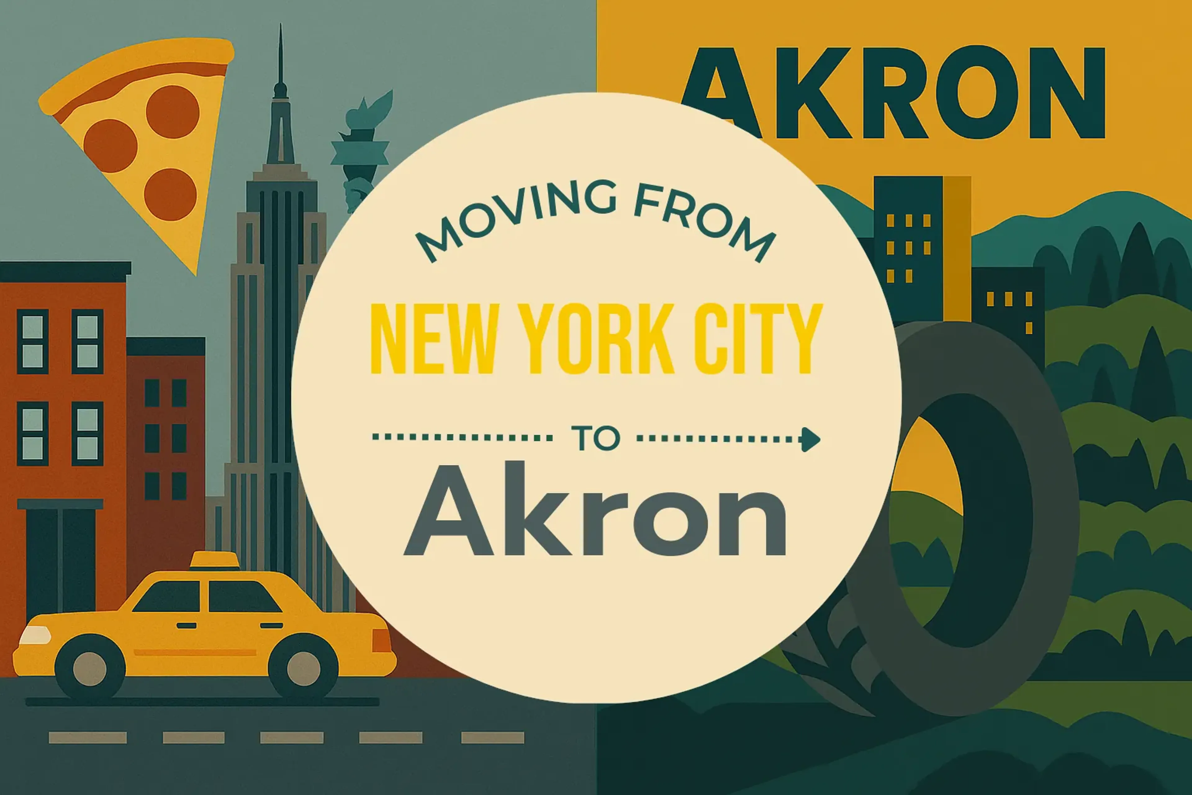 Side-by-side comparison of New York City to Akron moving companies