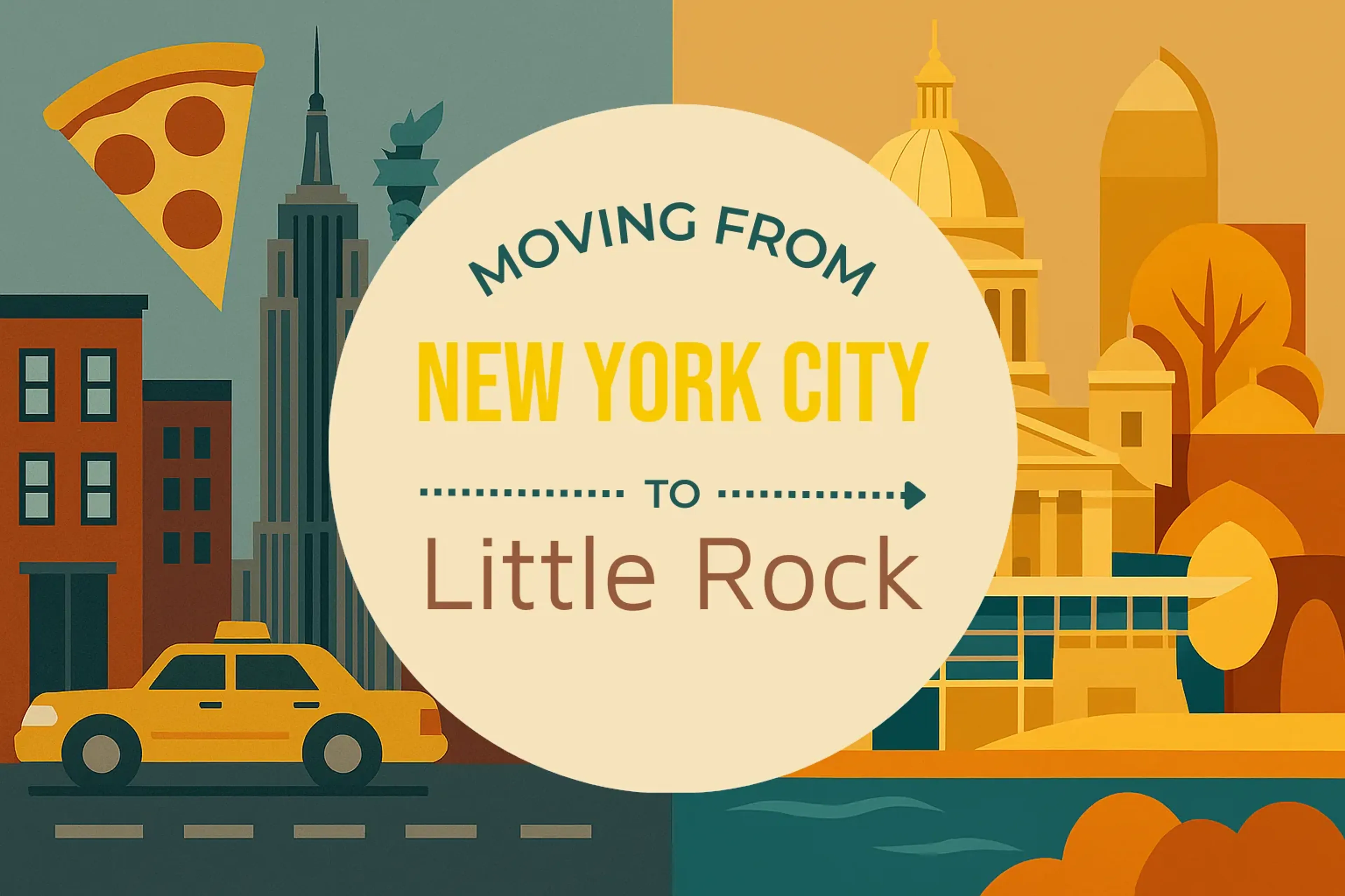 Side-by-side comparison of New York City to Little Rock moving companies