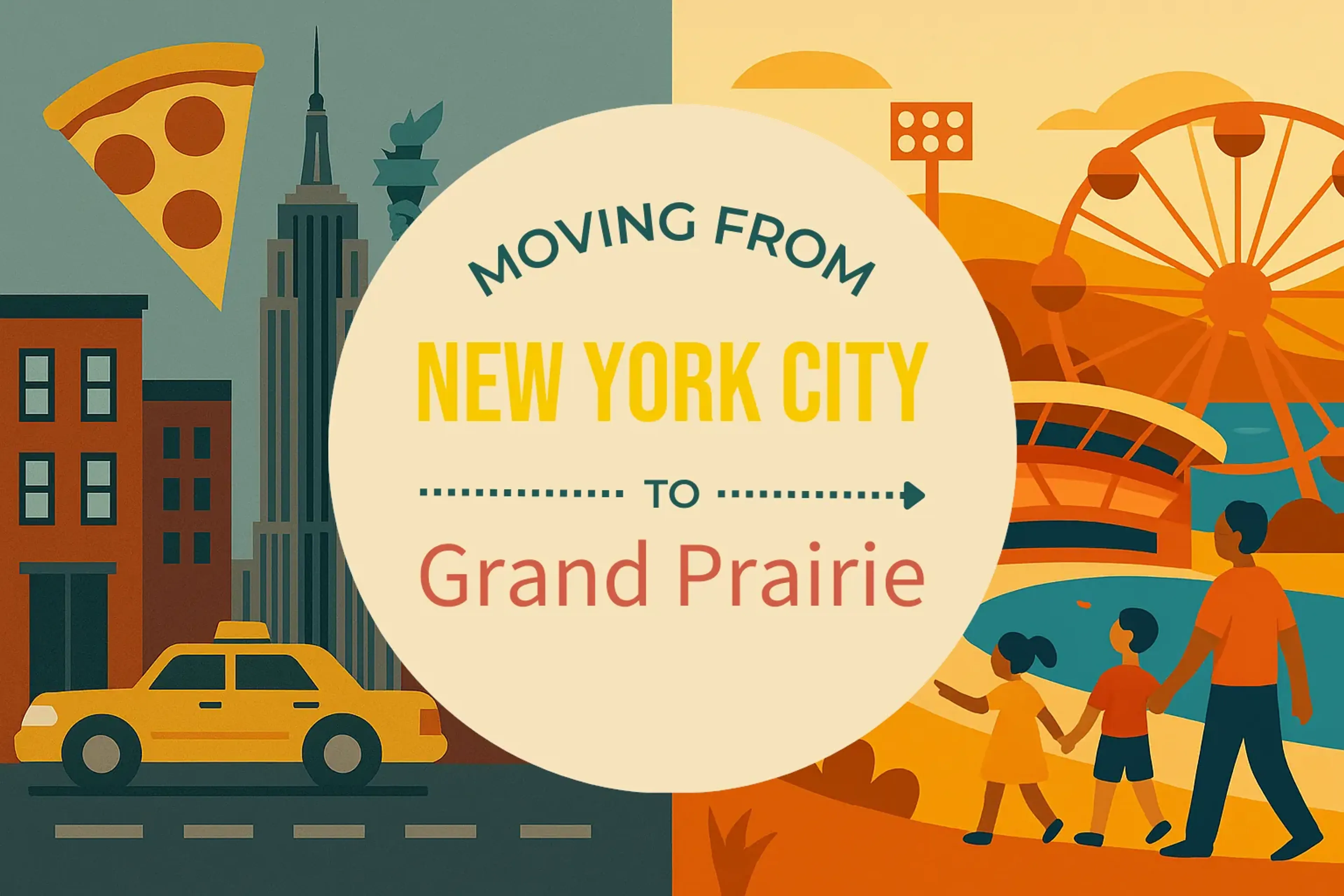 Side-by-side comparison of New York City to Grand Prairie moving companies