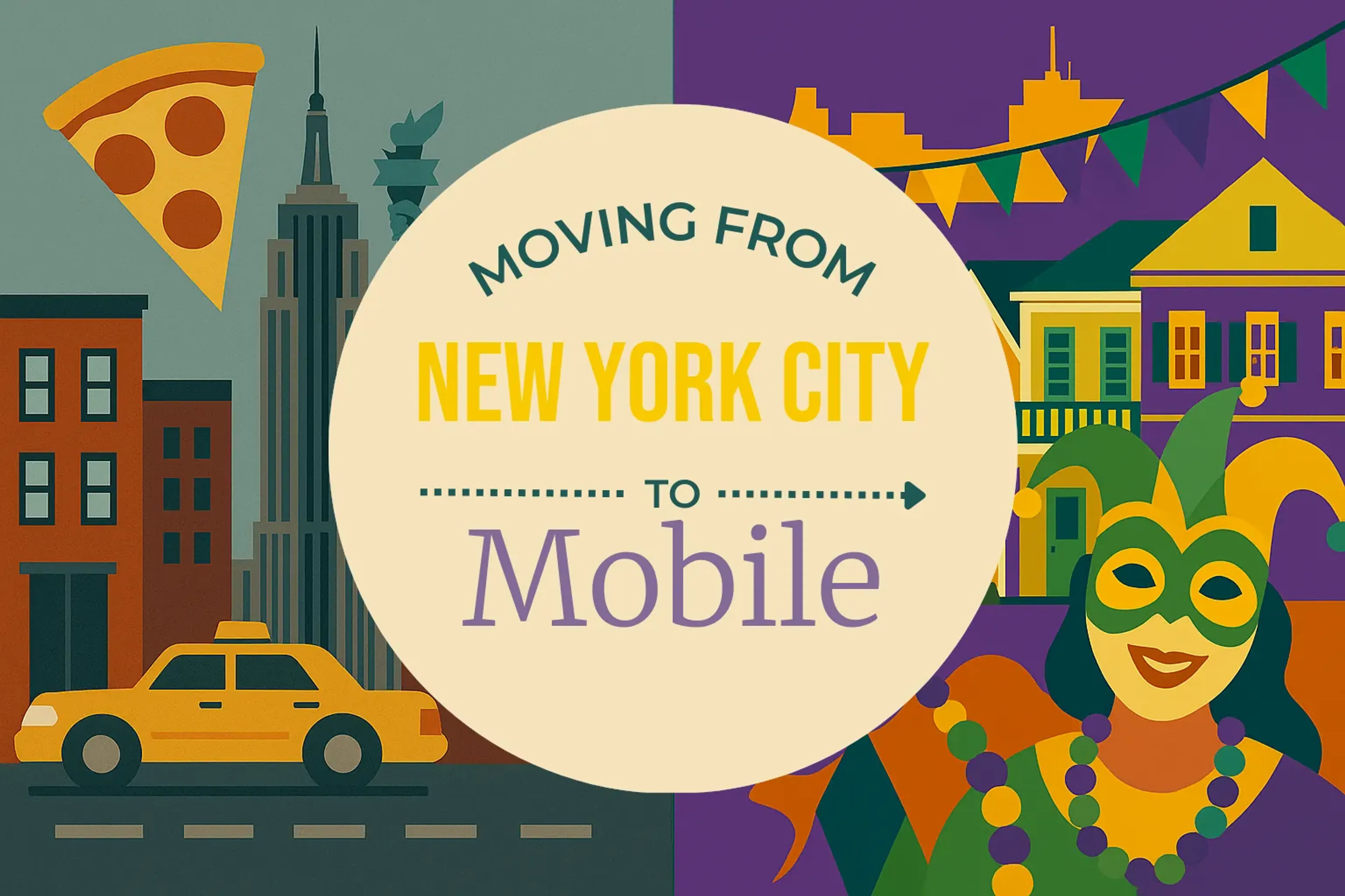 Side-by-side comparison of New York City to Mobile moving companies