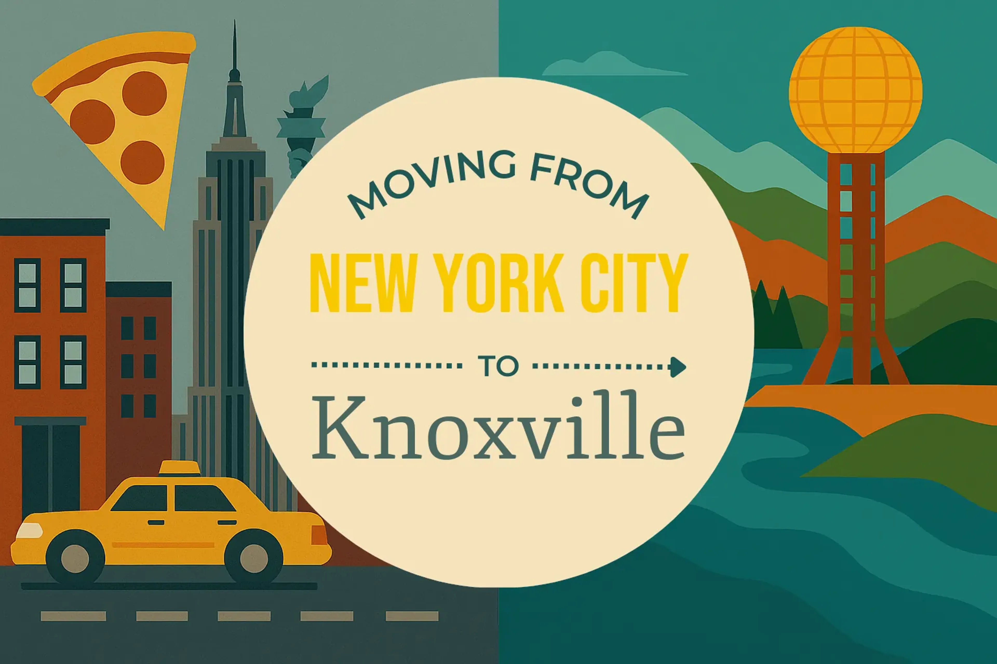 Side-by-side comparison of New York City to Knoxville moving companies