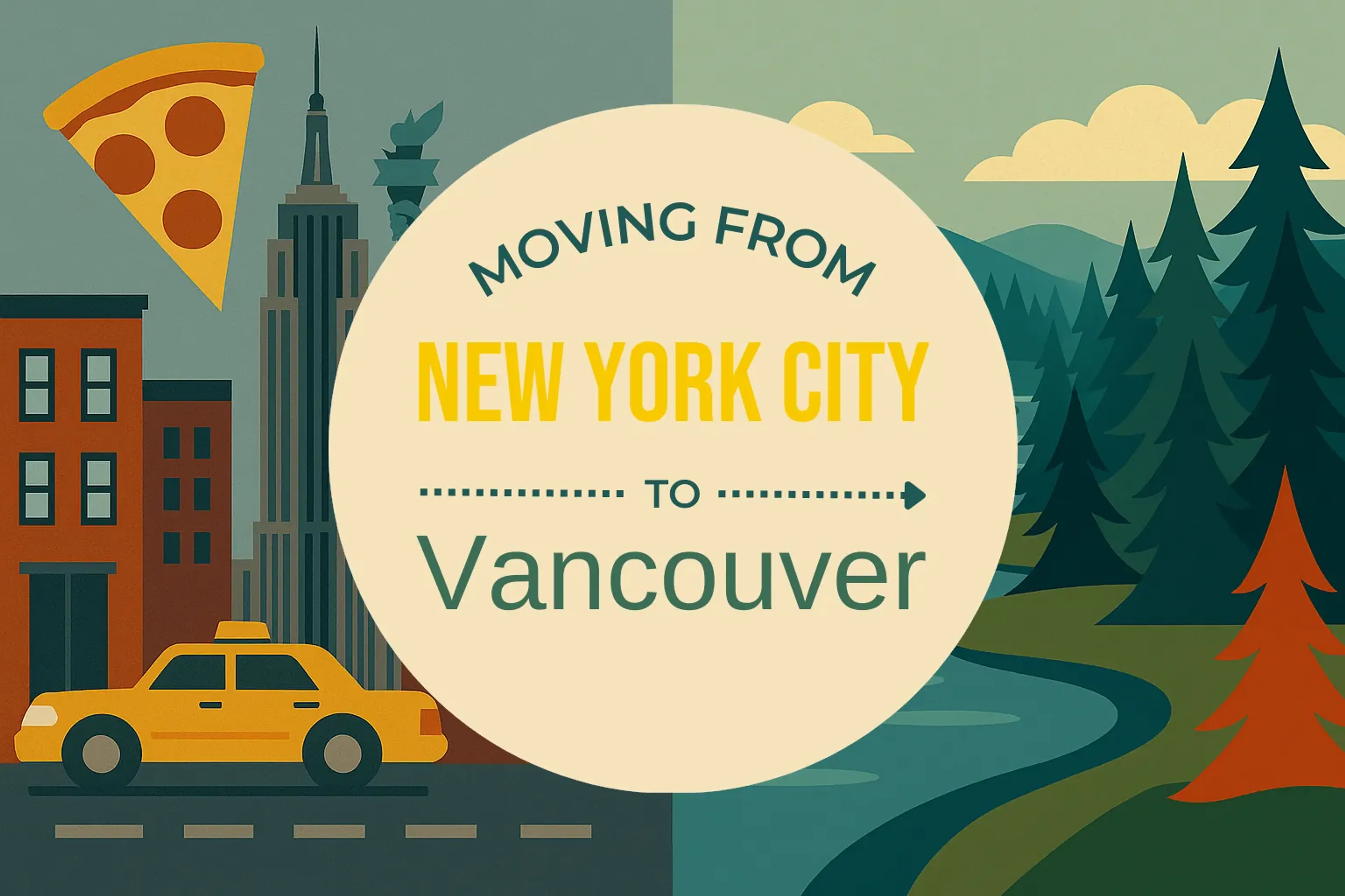 Side-by-side comparison of New York City to Vancouver moving companies