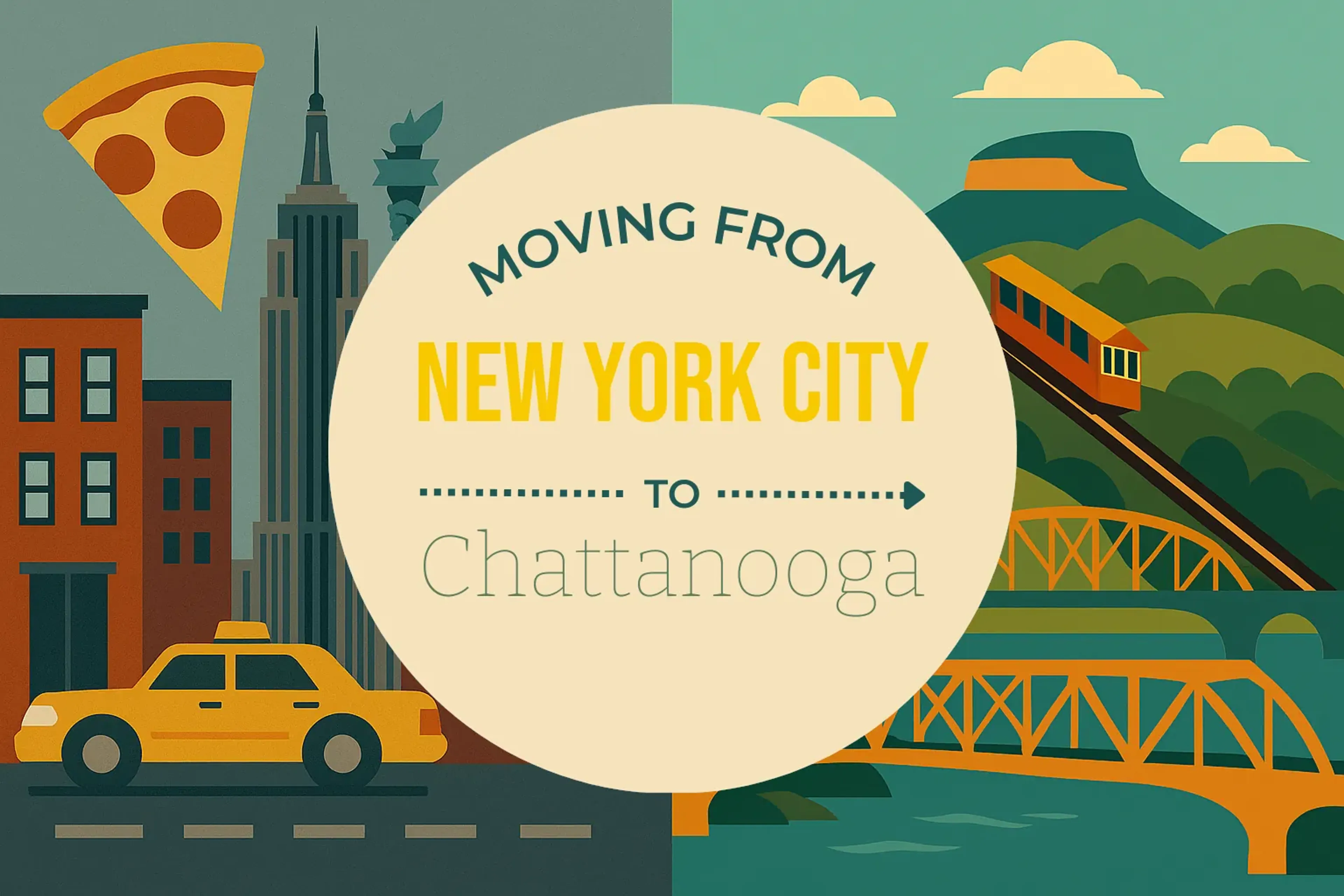 Side-by-side comparison of New York City to Chattanooga moving companies
