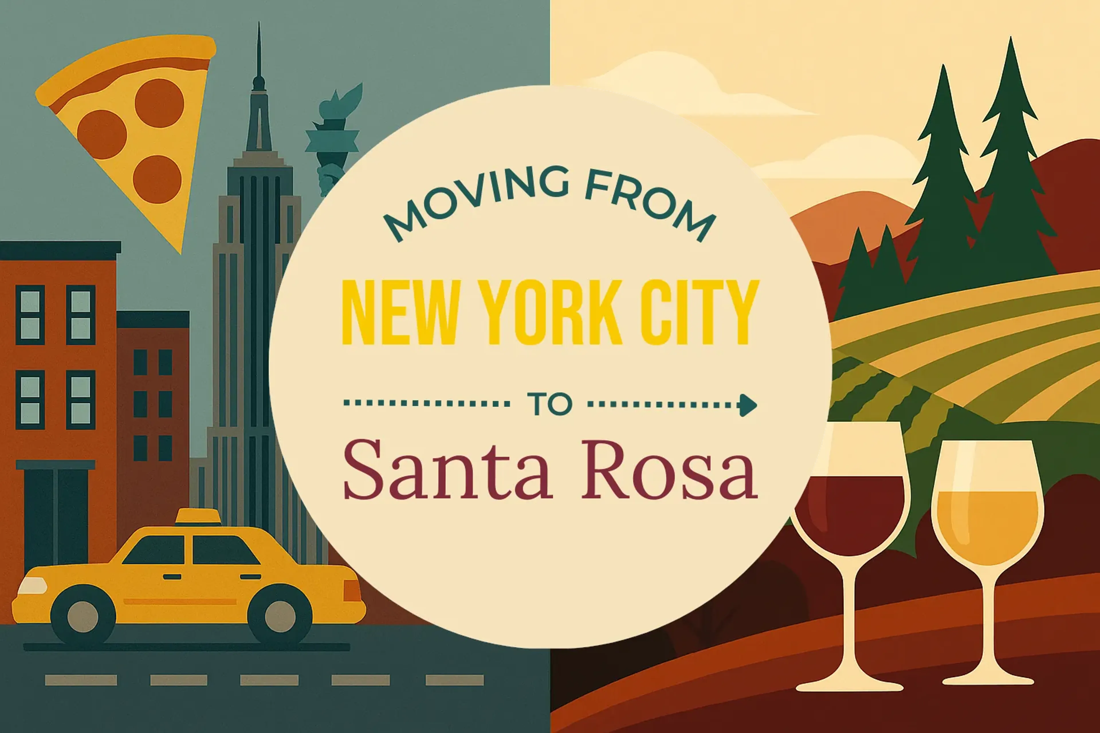 Side-by-side comparison of New York City to Santa Rosa moving companies