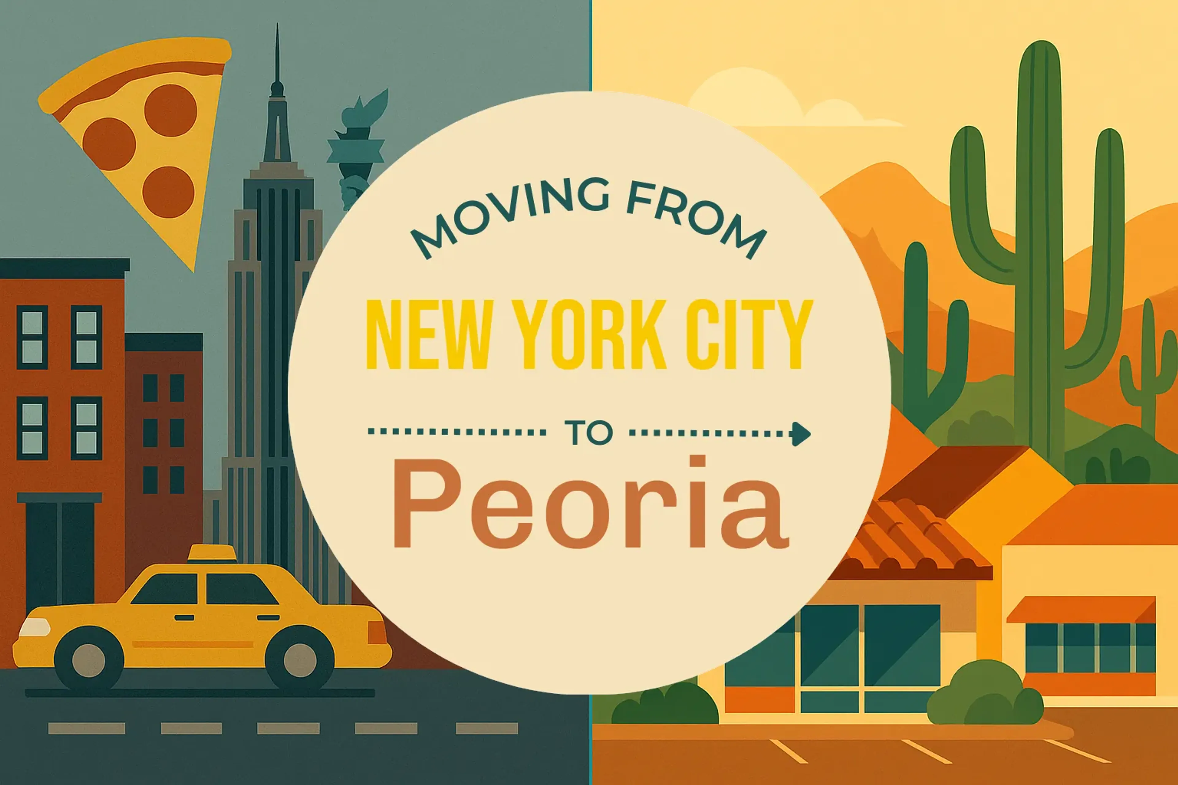 Side-by-side comparison of New York City to Peoria moving companies