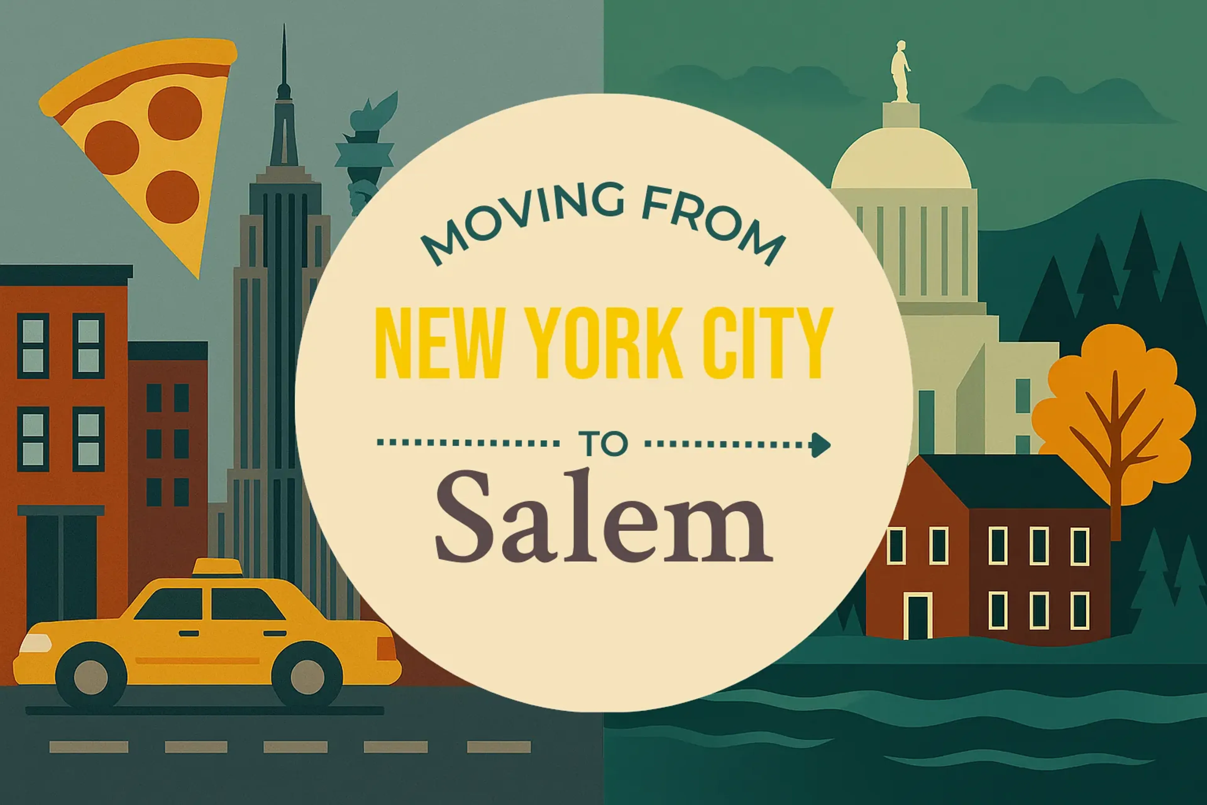 Side-by-side comparison of New York City to Salem moving companies