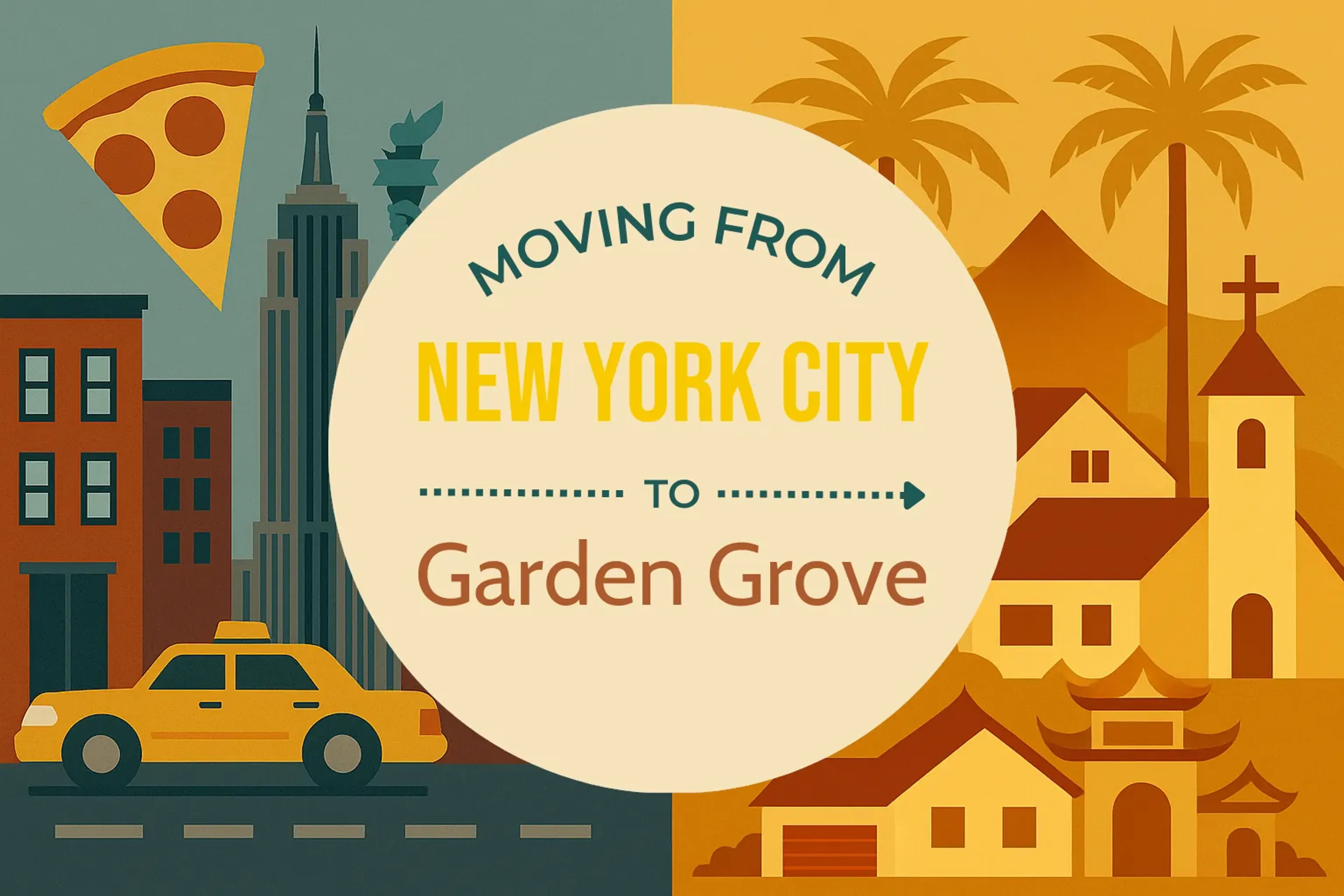 Side-by-side comparison of New York City to Garden Grove moving companies