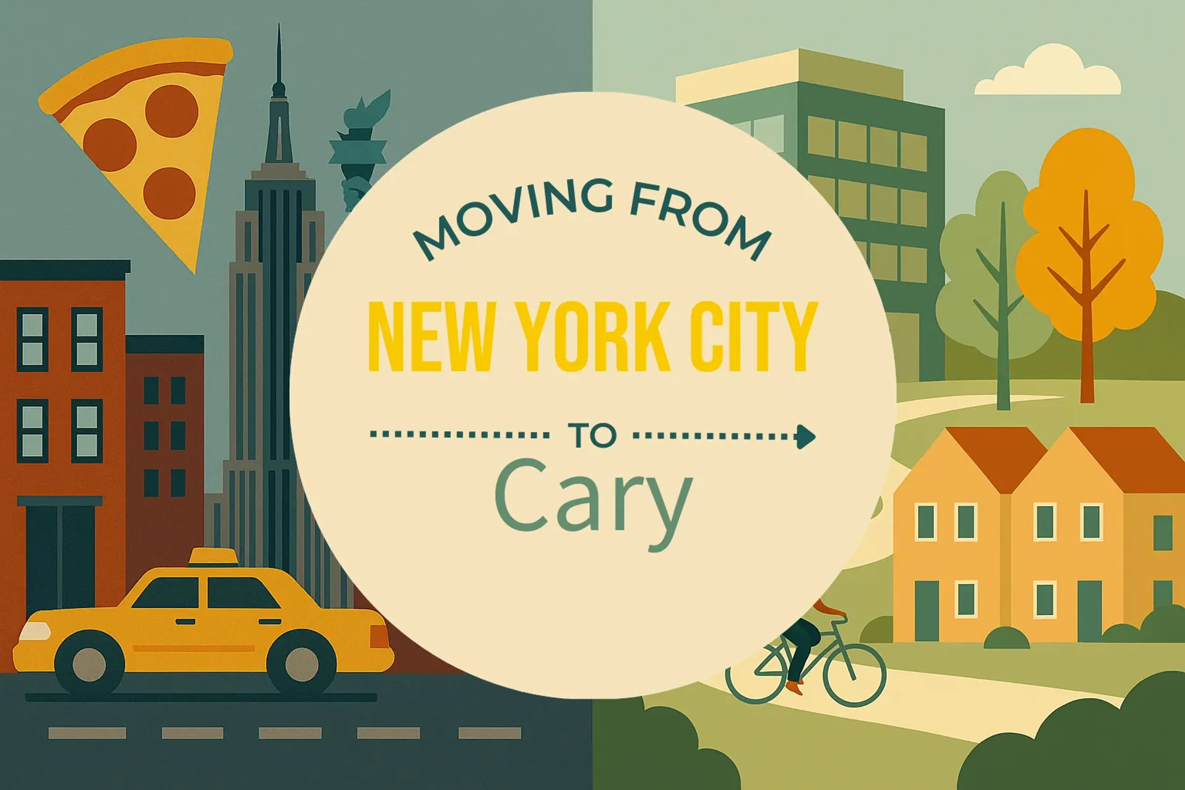 Side-by-side comparison of New York City to Cary moving companies