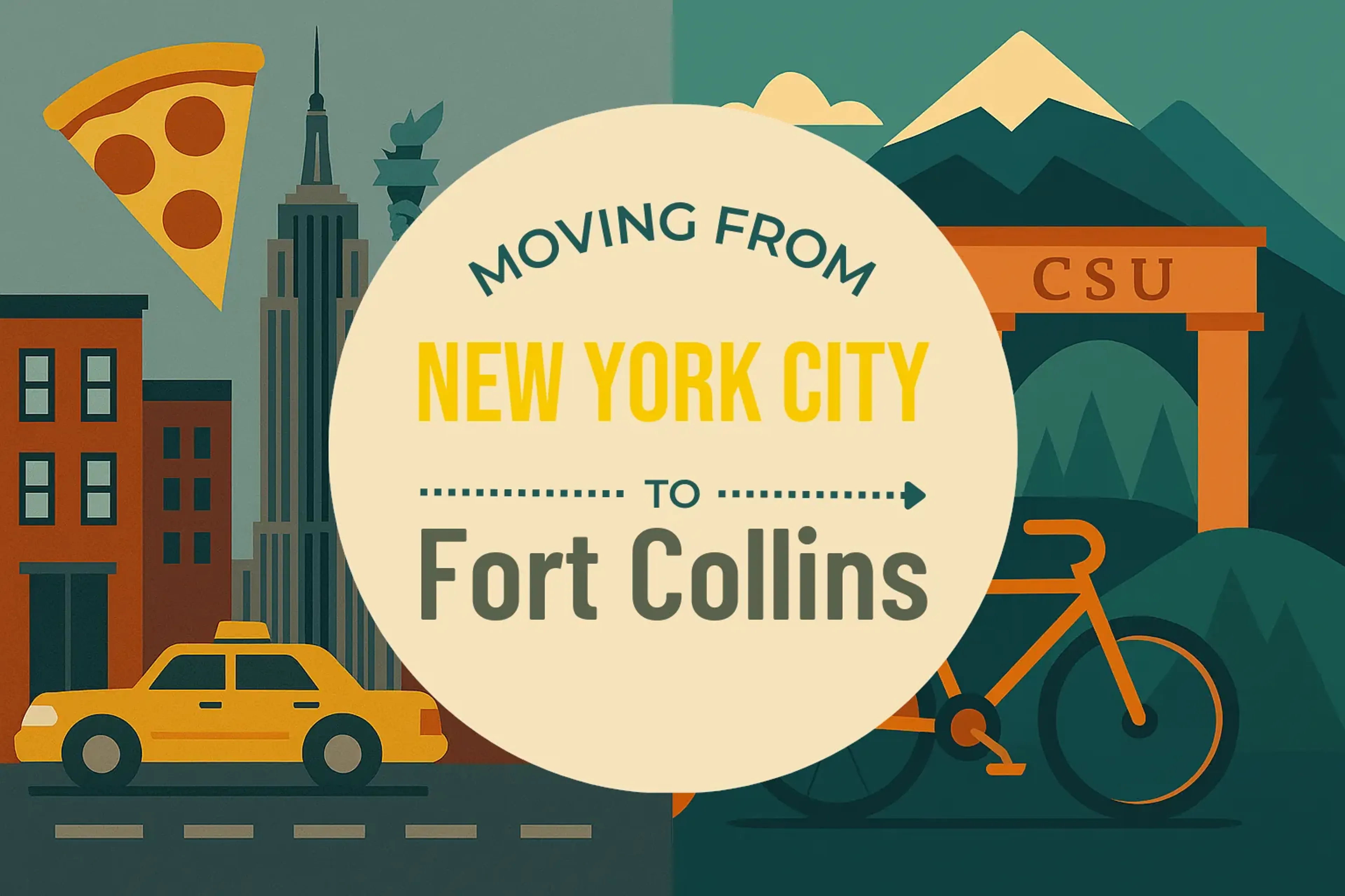 Side-by-side comparison of New York City to Fort Collins moving companies