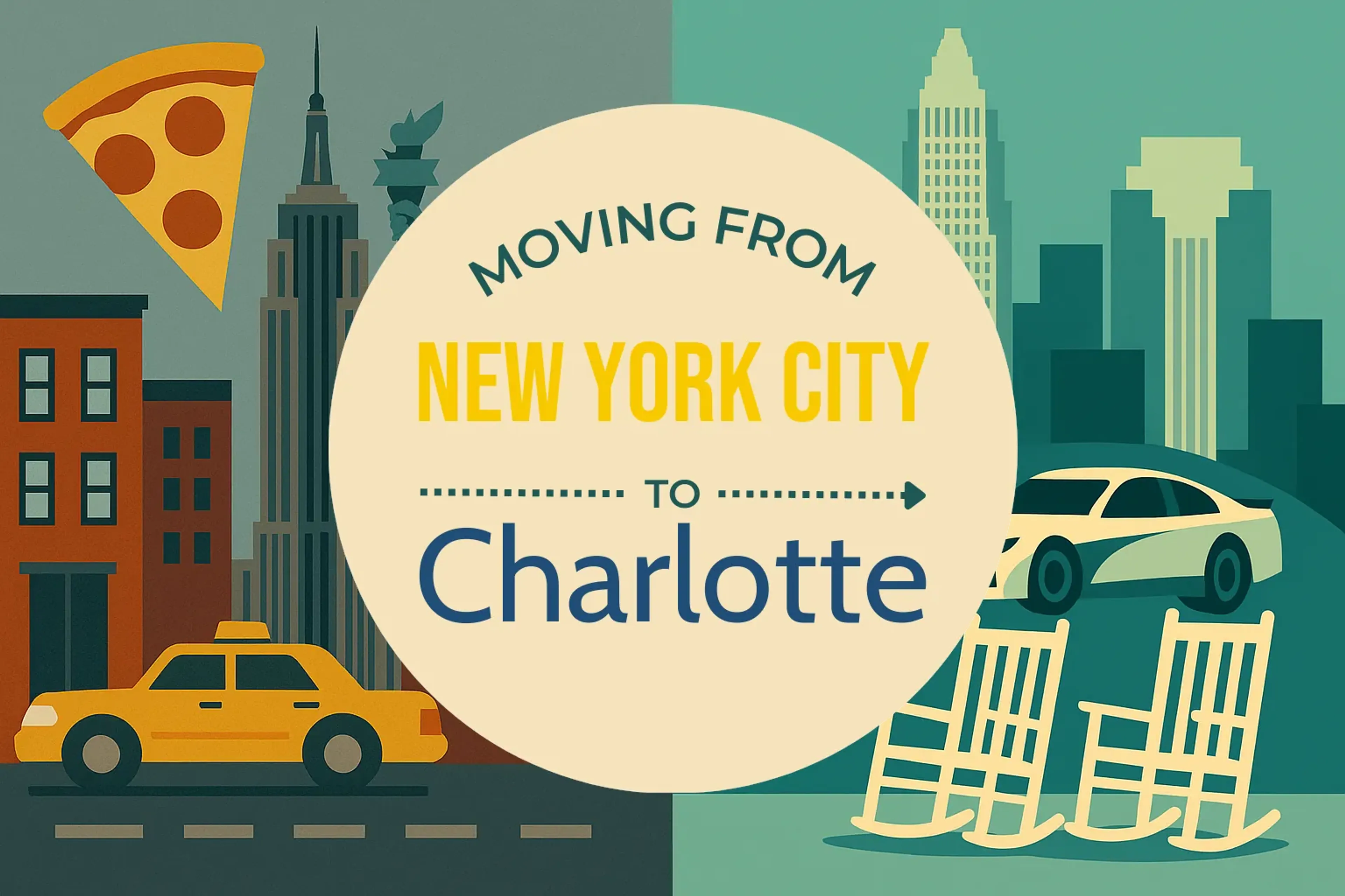 Side-by-side comparison of New York City to Charlotte moving companies
