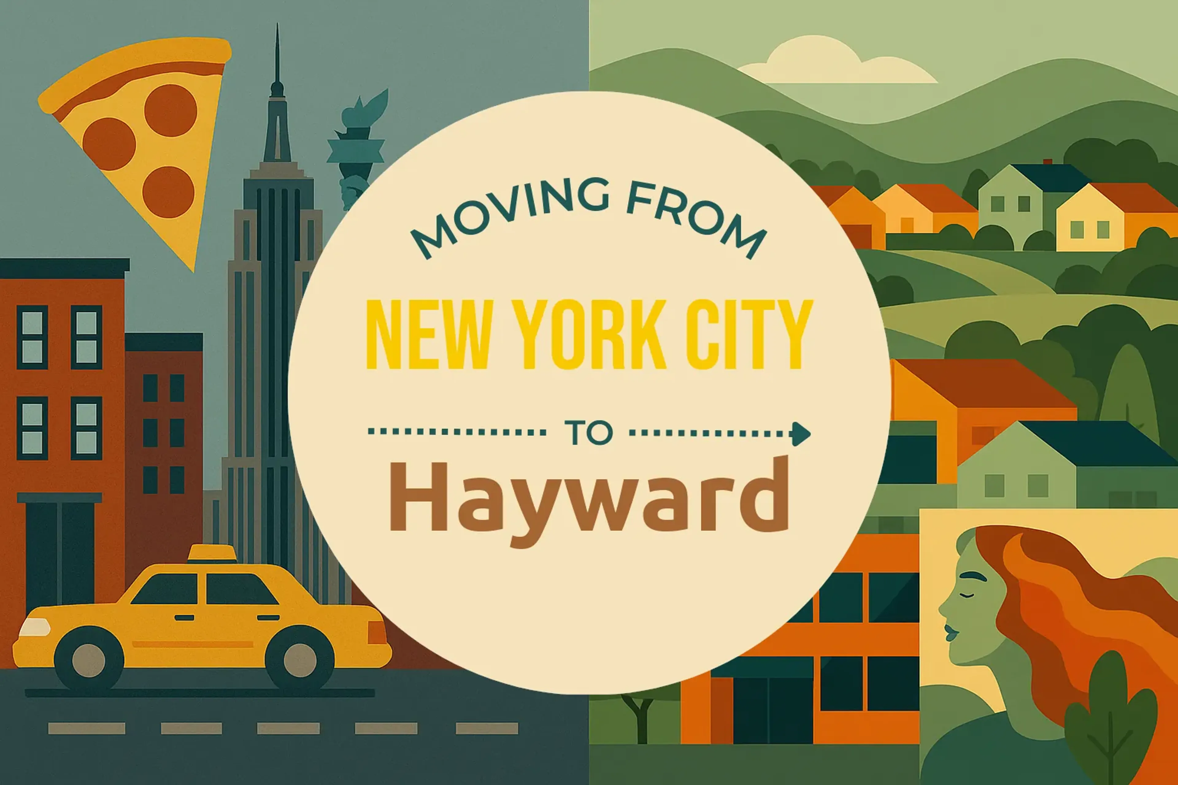 Side-by-side comparison of New York City to Hayward moving companies