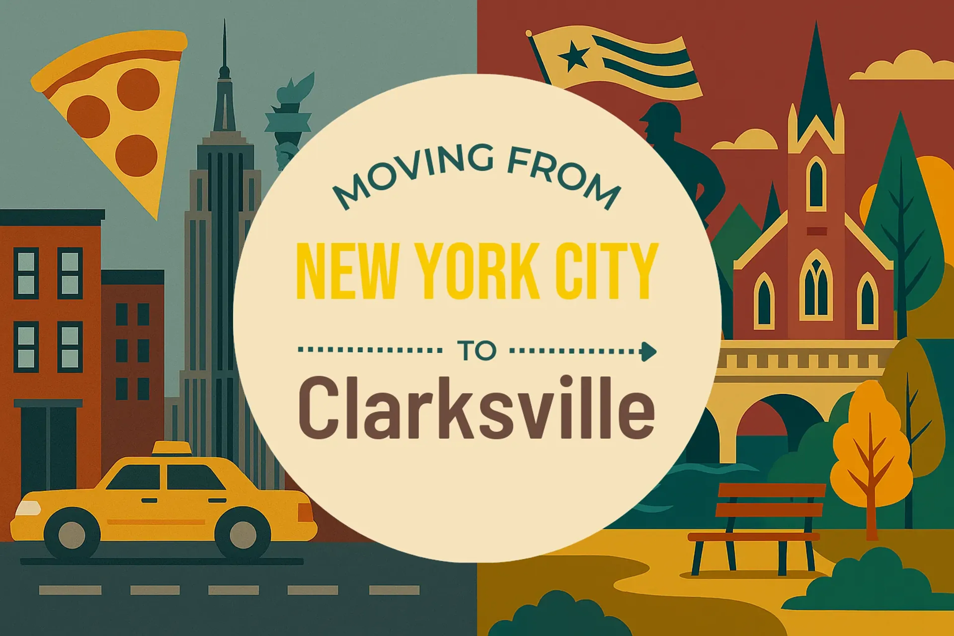 Side-by-side comparison of New York City to Clarksville moving companies