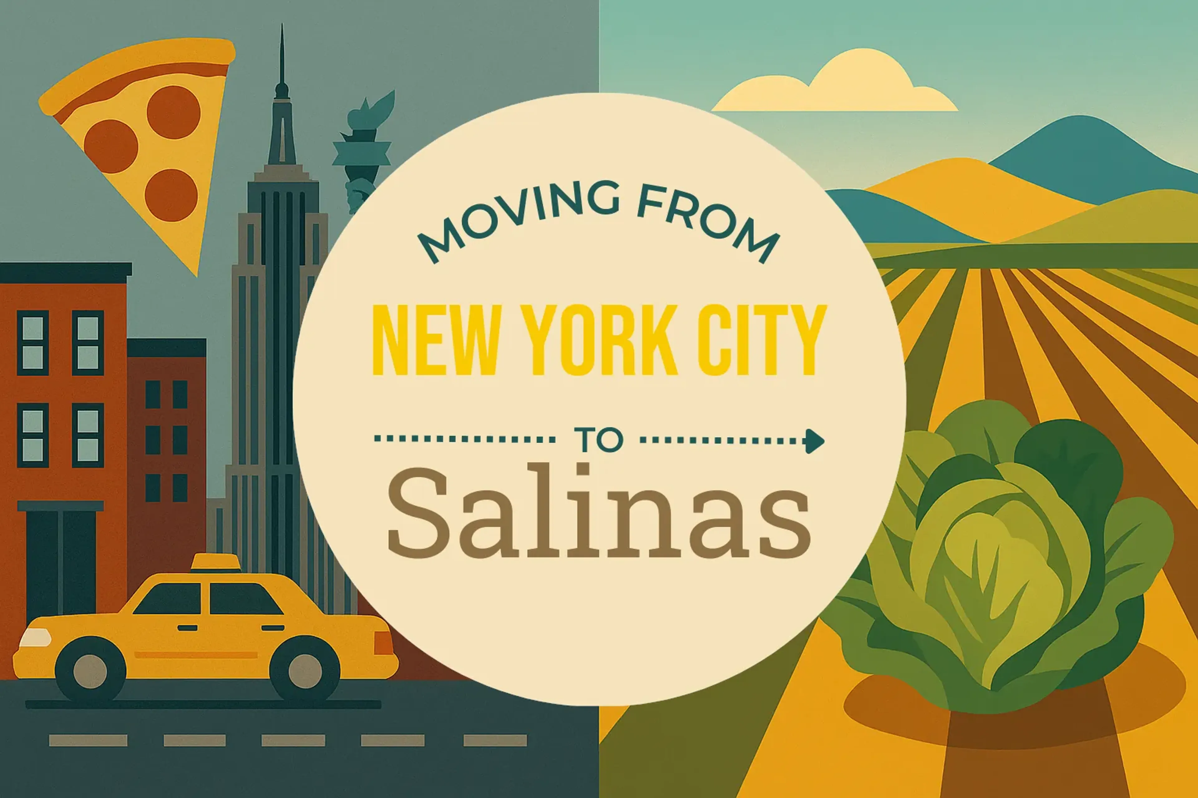 Side-by-side comparison of New York City to Salinas moving companies
