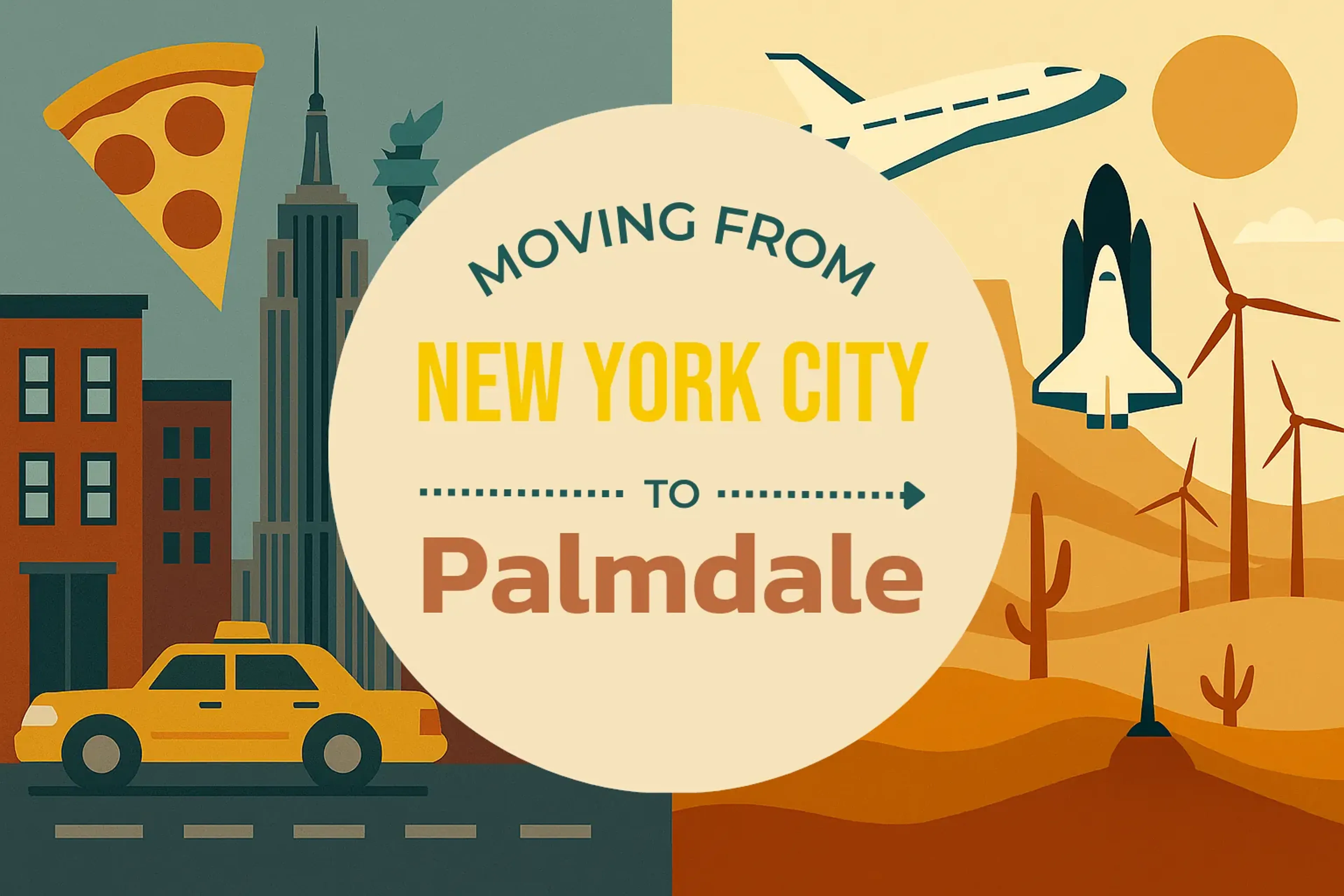 Side-by-side comparison of New York City to Palmdale moving companies