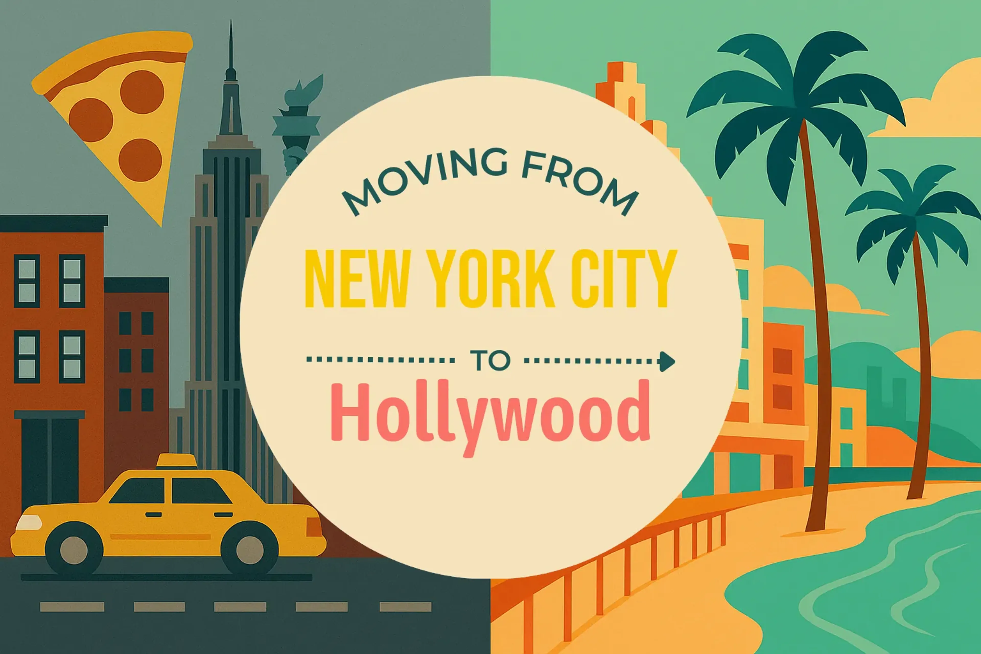 Side-by-side comparison of New York City to Hollywood moving companies