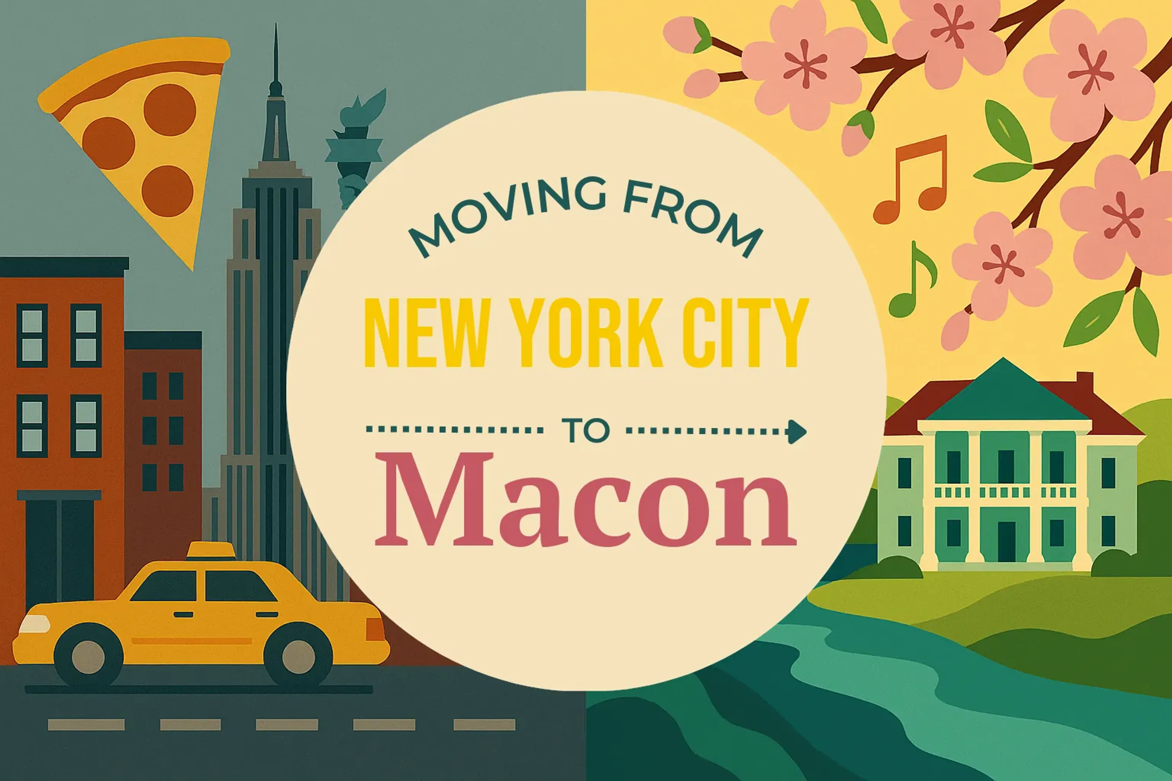 Side-by-side comparison of New York City to Macon moving companies
