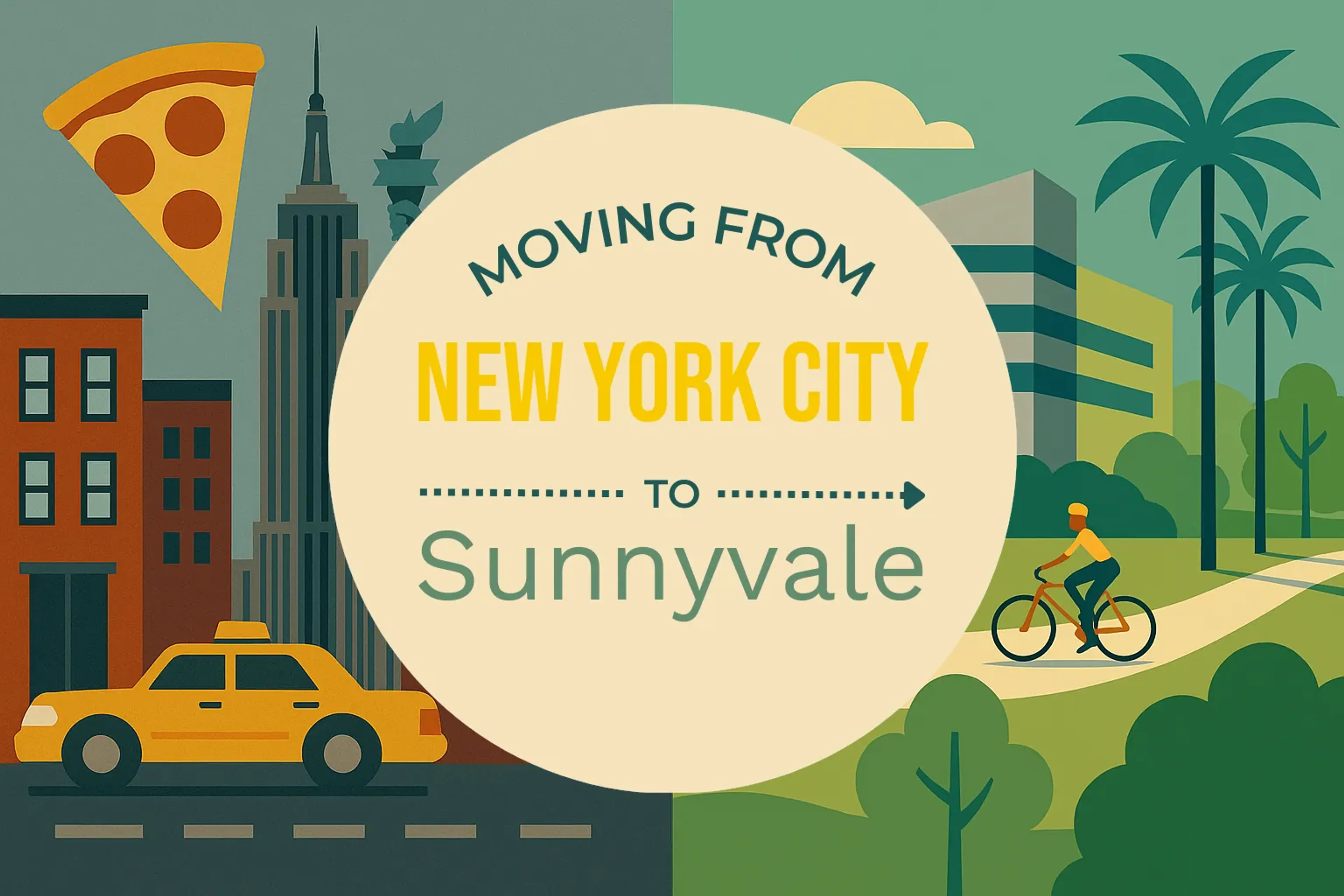 Side-by-side comparison of New York City to Sunnyvale moving companies